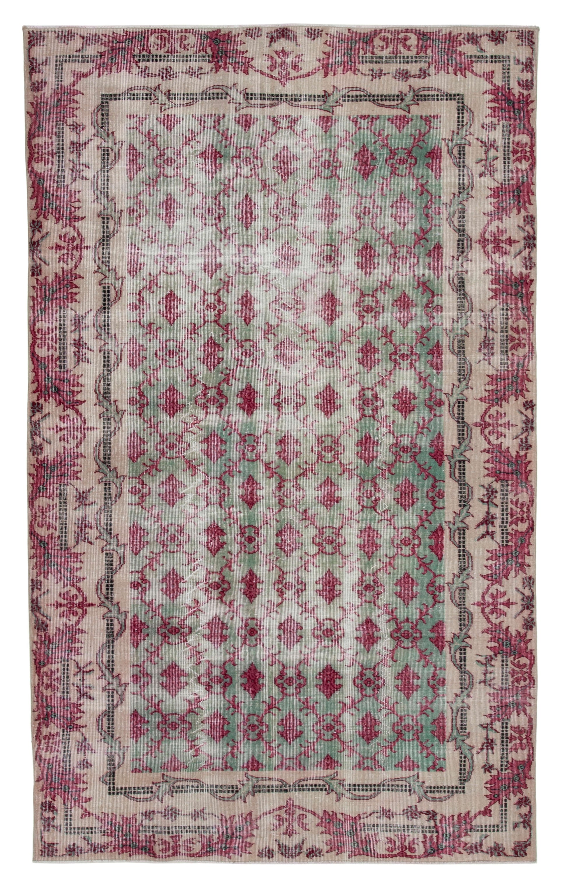 5x9 Red Bohemian Rug  - 30010