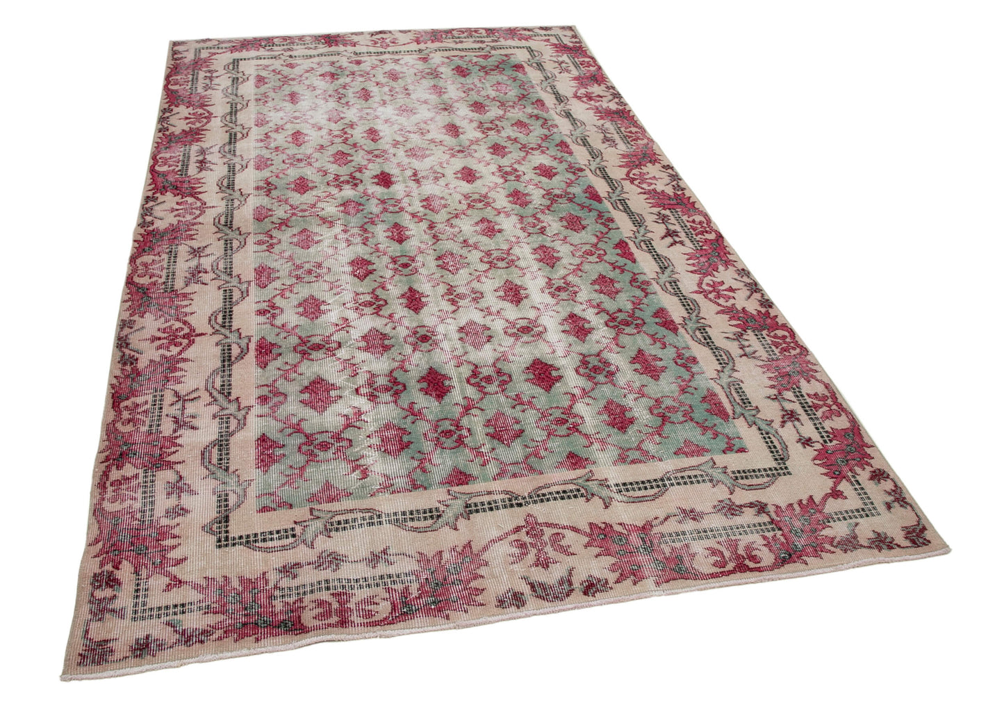 5x9 Red Bohemian Rug  - 30010