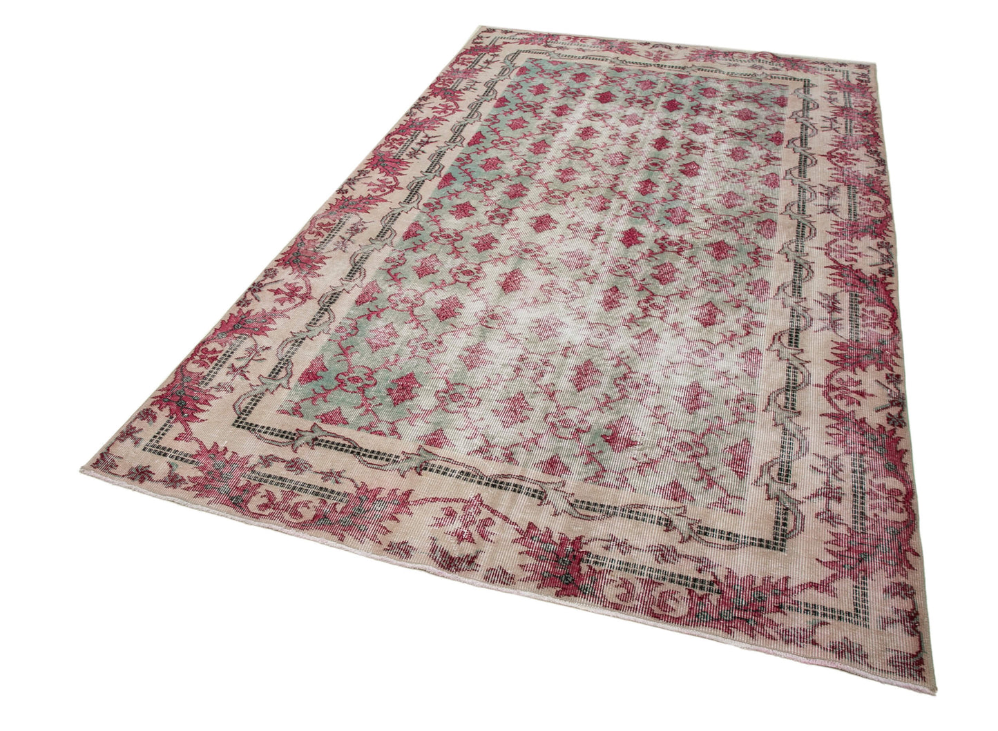 5x9 Red Bohemian Rug  - 30010