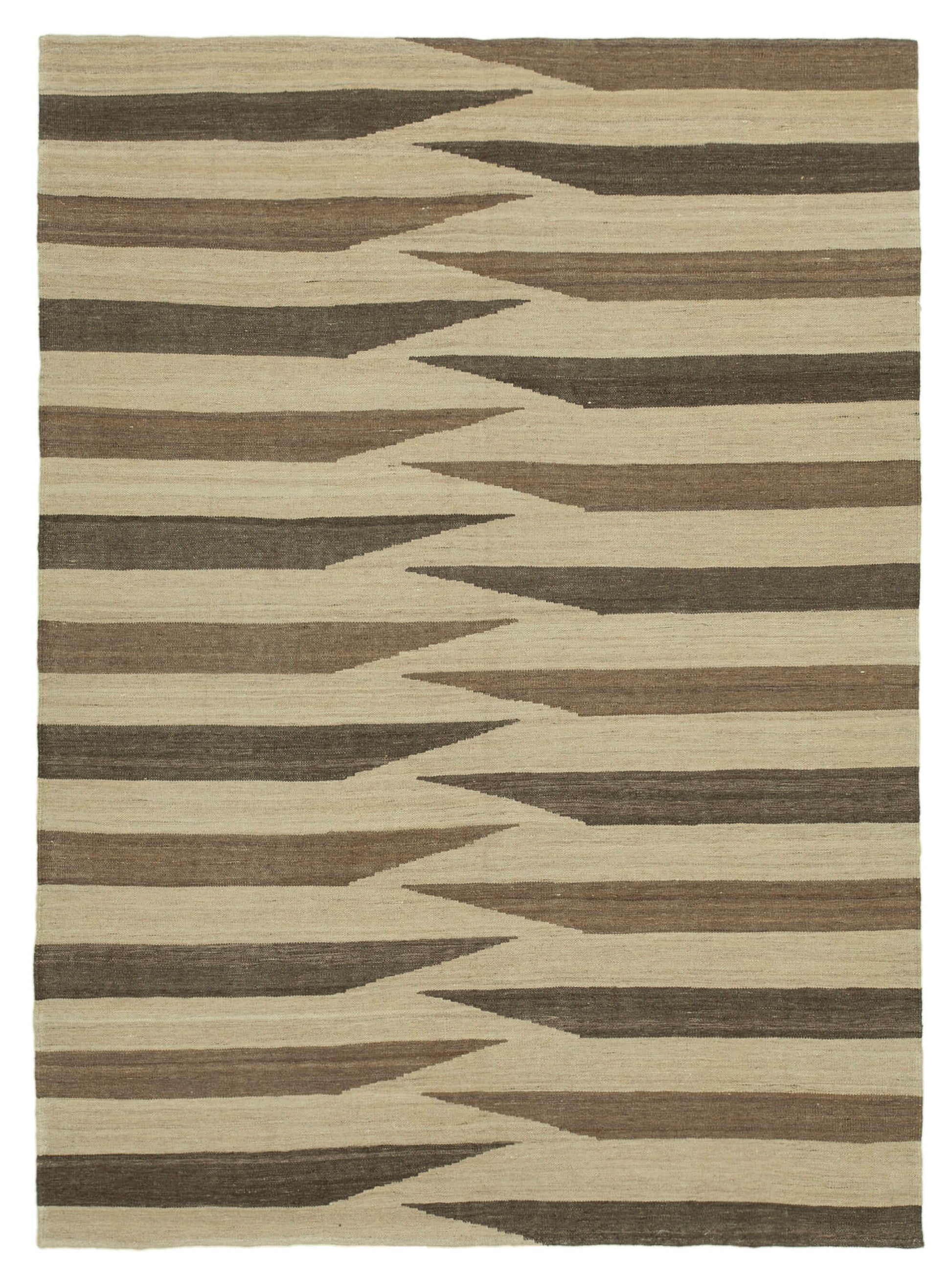 6x8 Beige Contemporary Kilim Rug - 30105