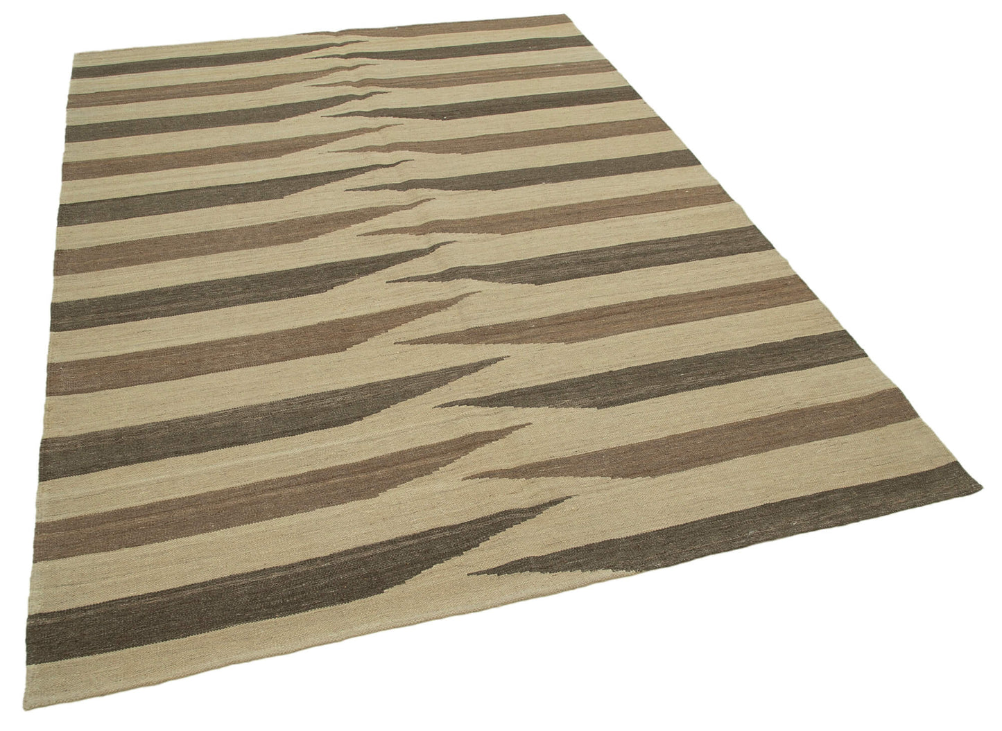 6x8 Beige Contemporary Kilim Rug - 30105