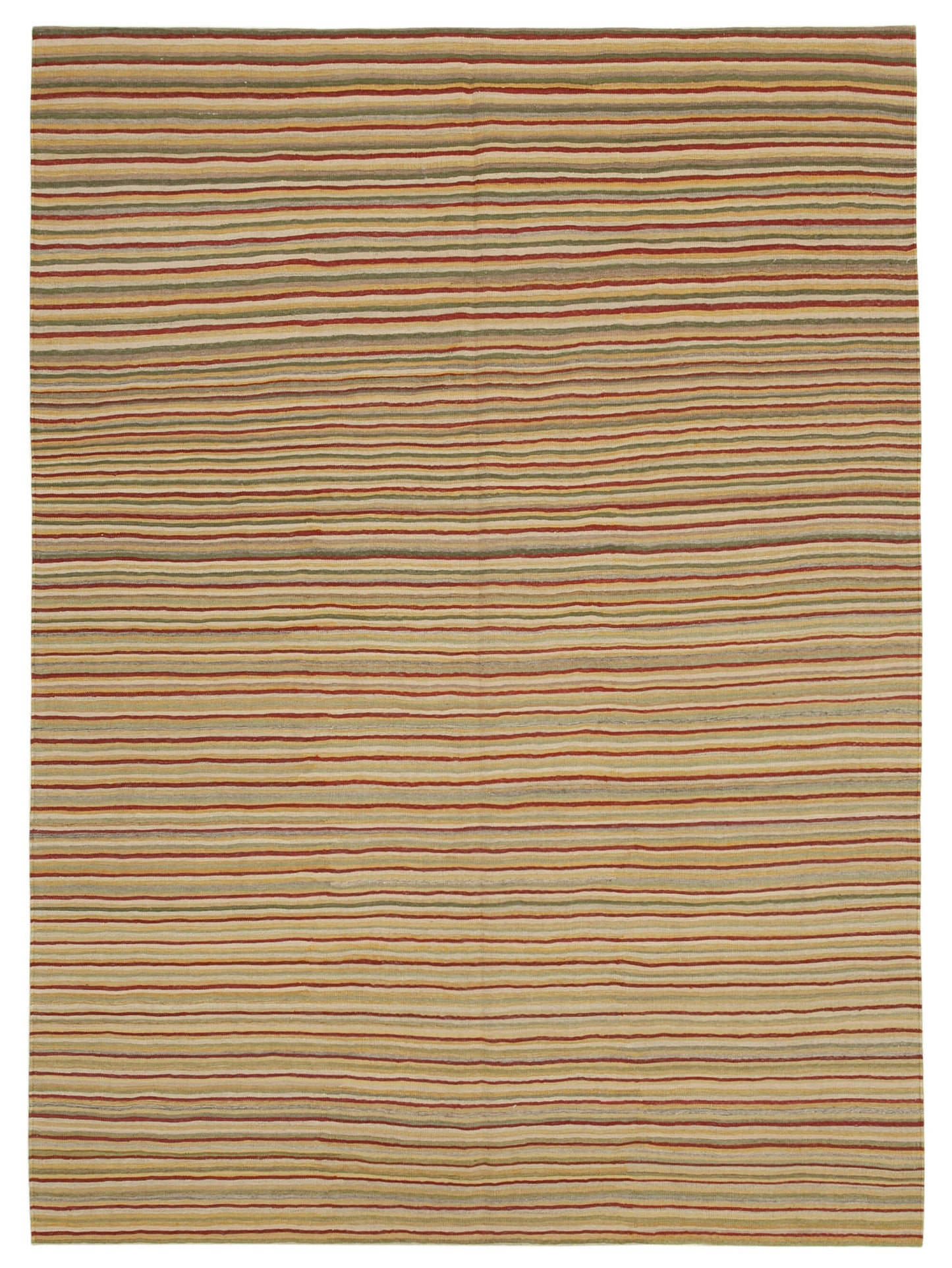 7x10 Beige Contemporary Kilim Rug - 30217