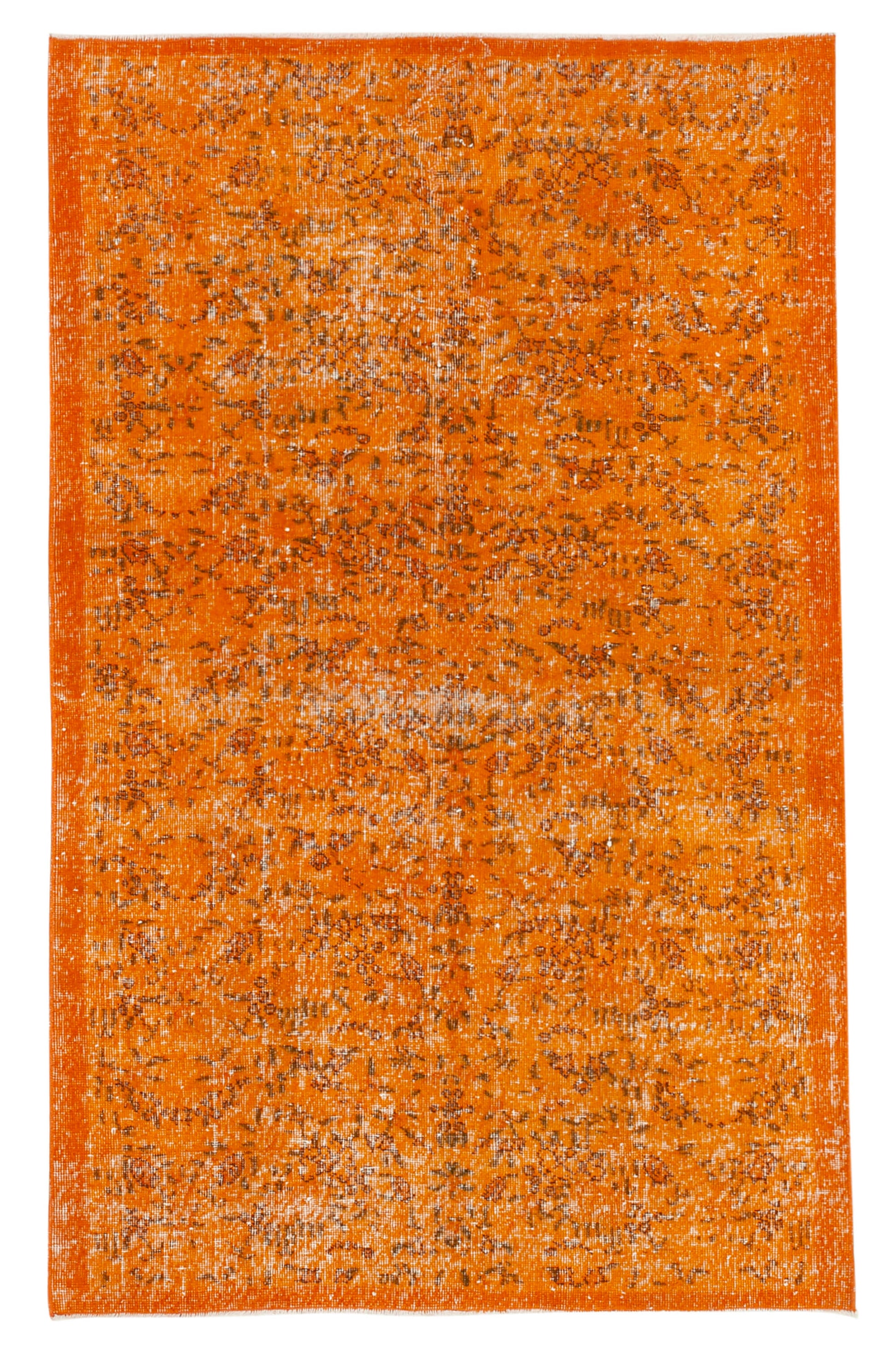 4x7 Orange Overdyed Rug - 31158