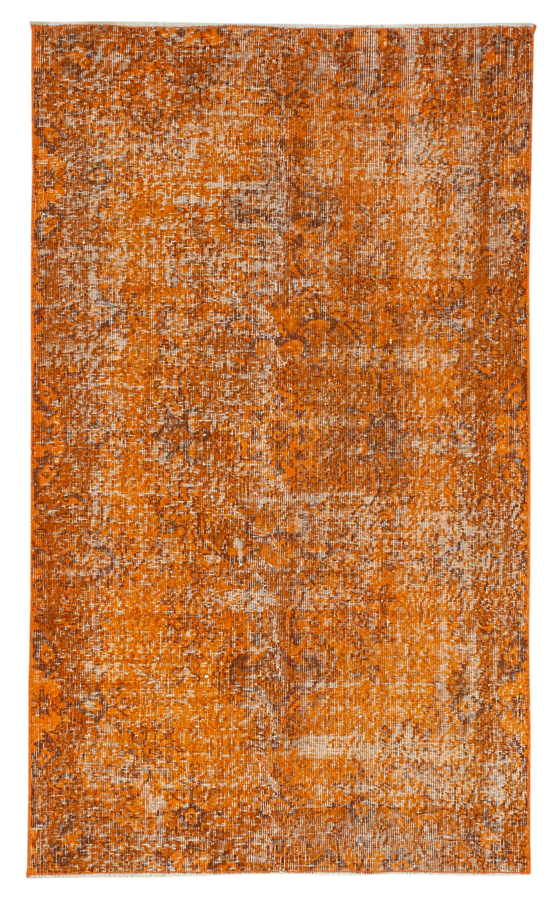 4x6 Orange Overdyed Rug - 31177