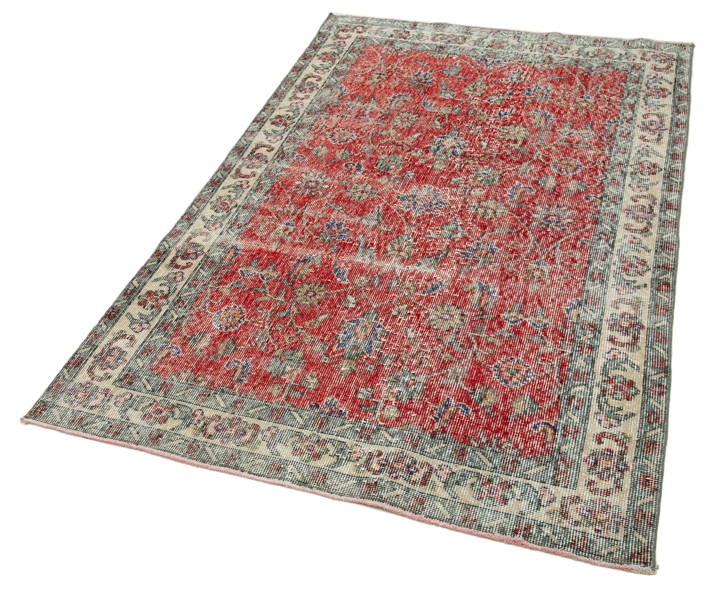 4x6 Red Overdyed Rug - 31217