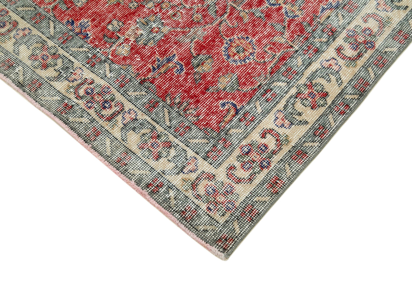 4x6 Red Overdyed Rug - 31217