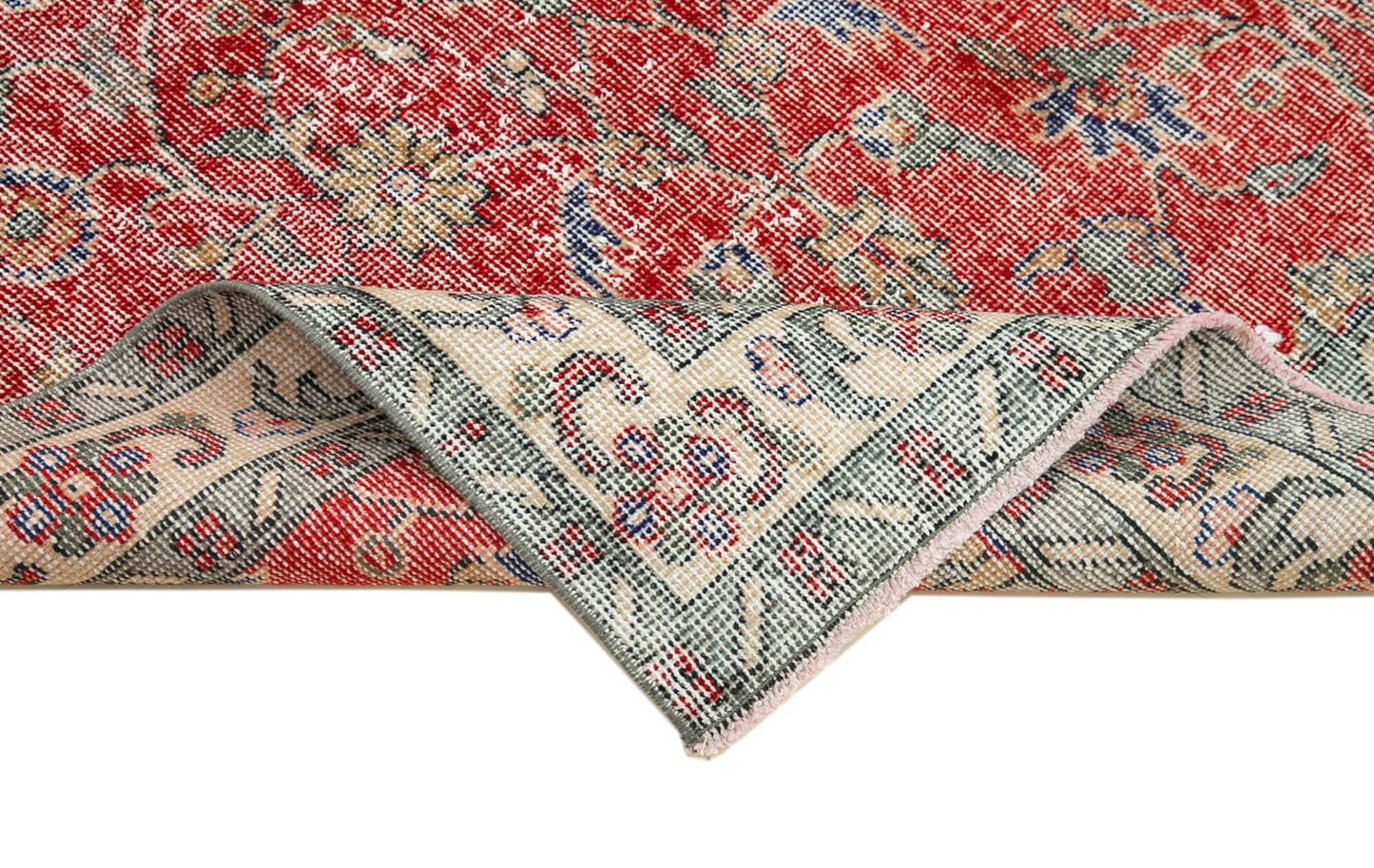 4x6 Red Overdyed Rug - 31217