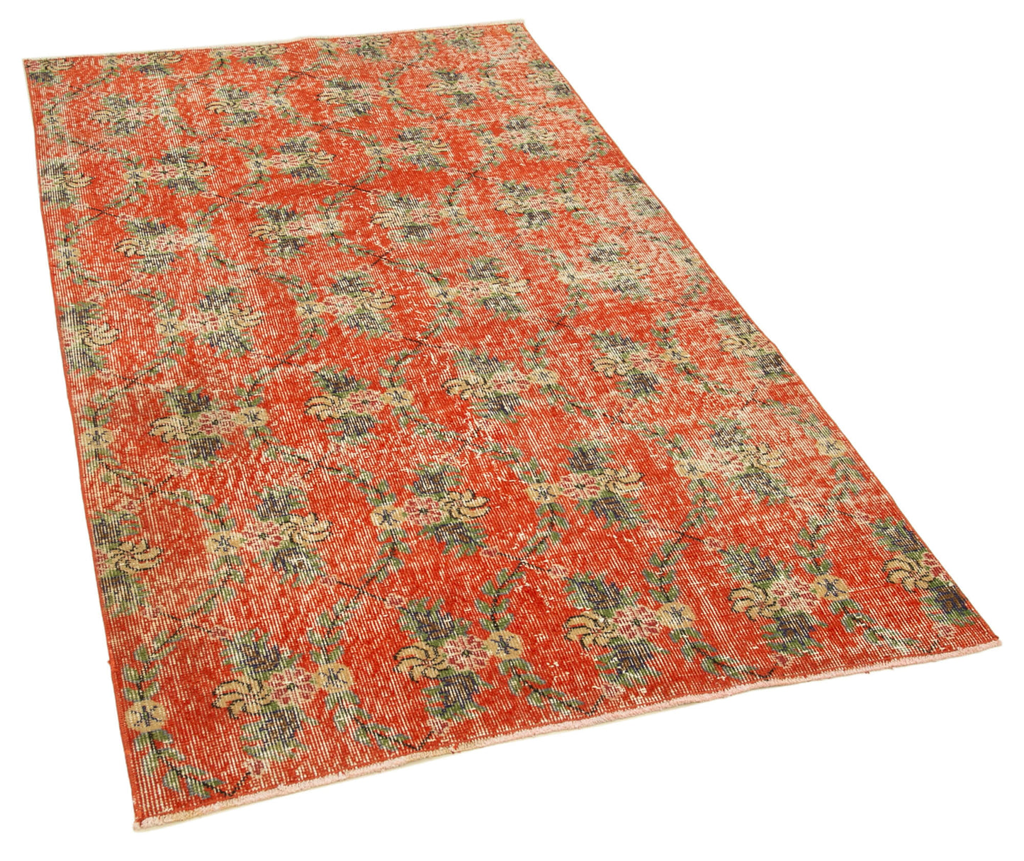 4x7 Red Overdyed Rug - 31221