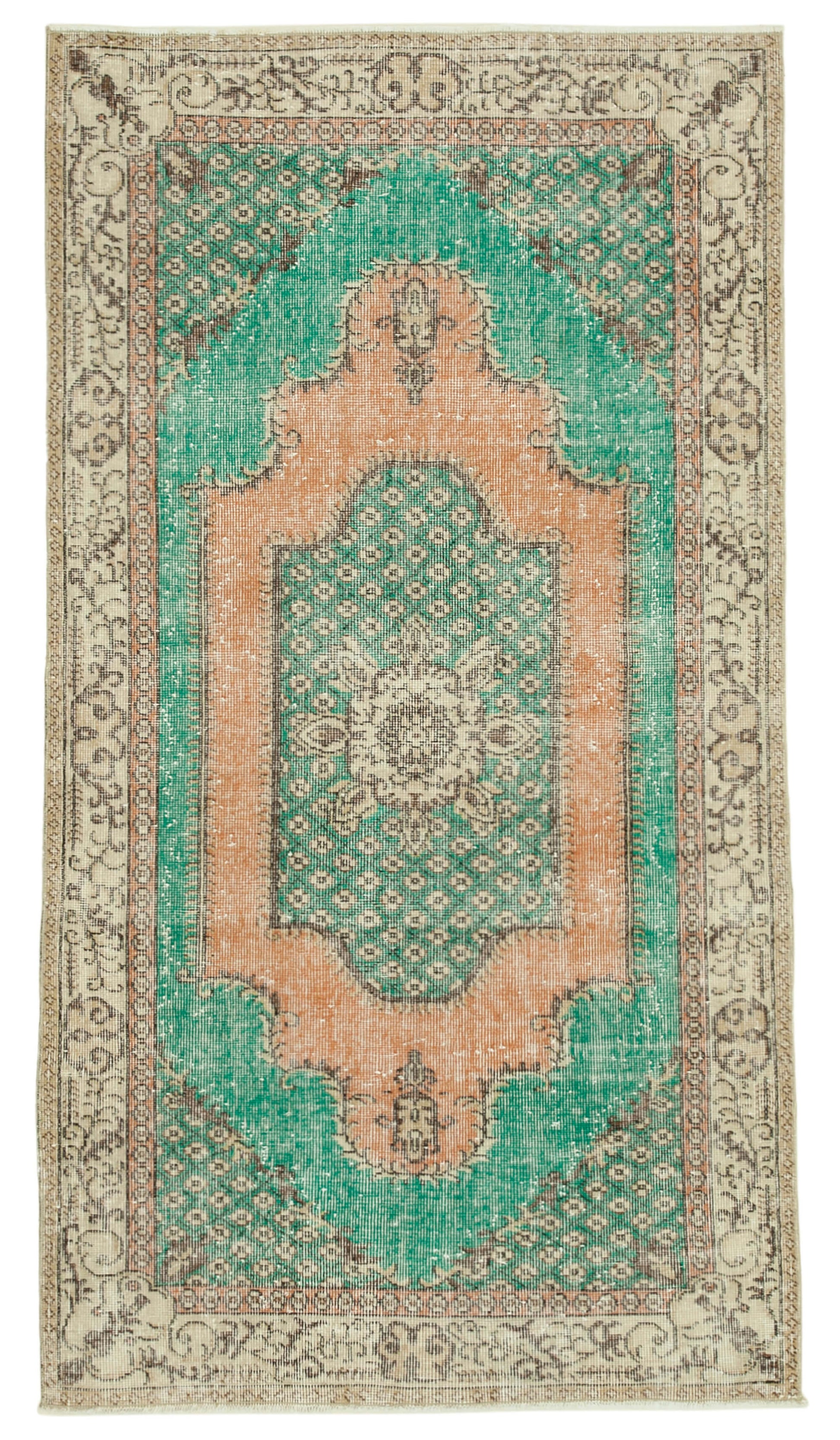 4x7 Green Overdyed Rug - 31222