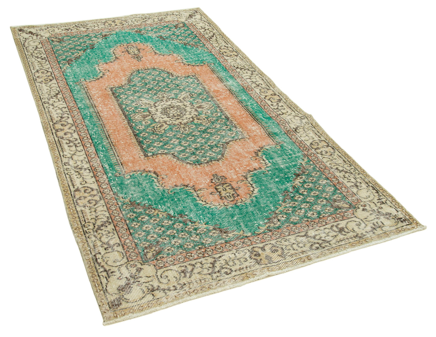 4x7 Green Overdyed Rug - 31222