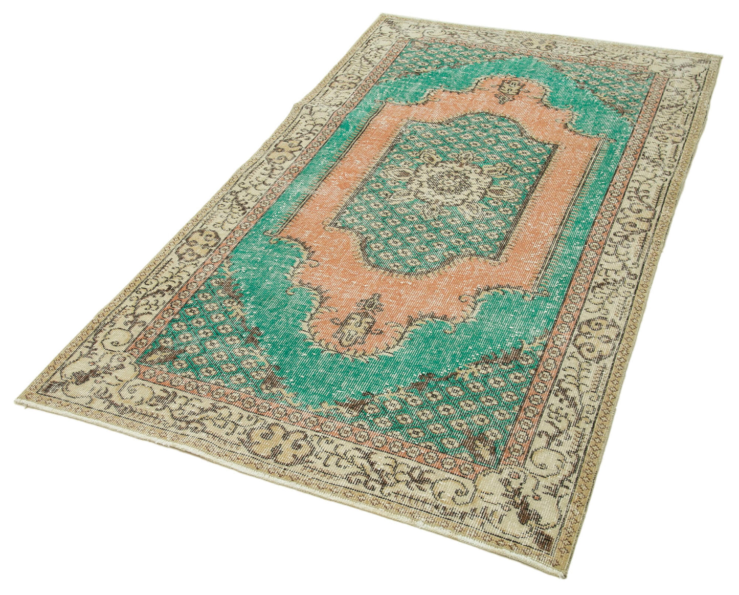 4x7 Green Overdyed Rug - 31222