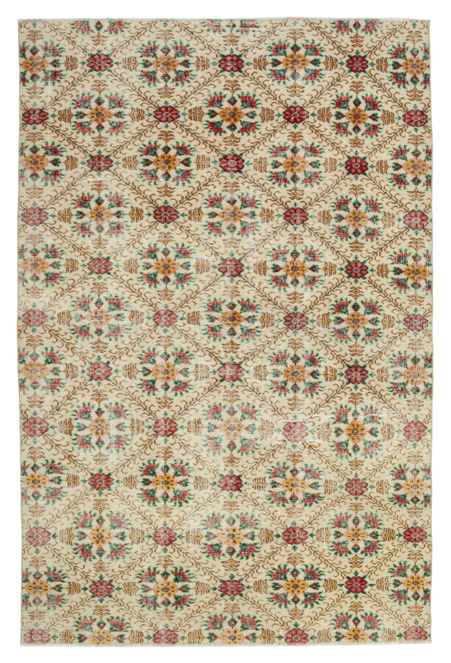 6x8 Yellow Bohemian Rug  - 31315