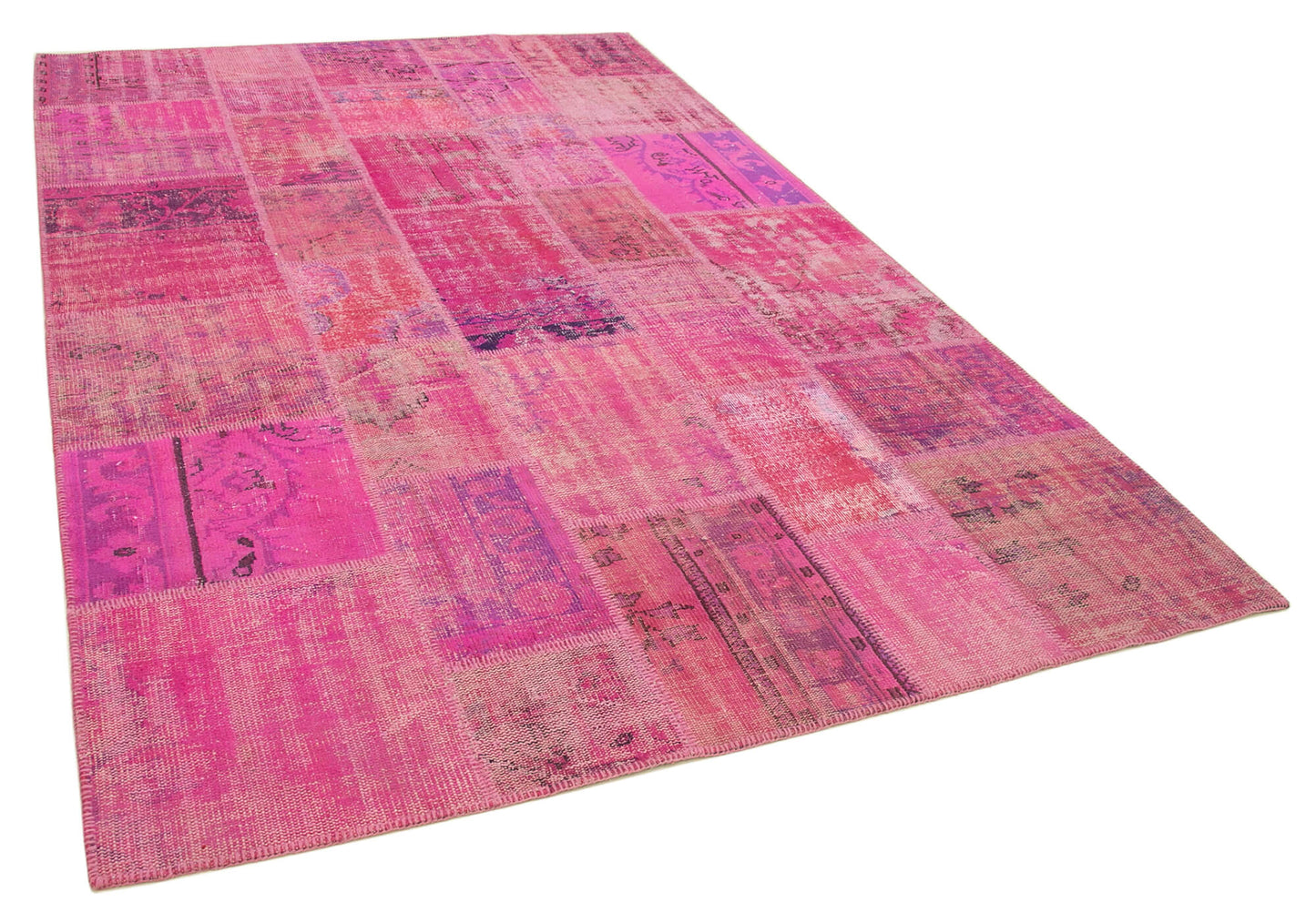 7x10 Pink Patchwork Rug - 31358