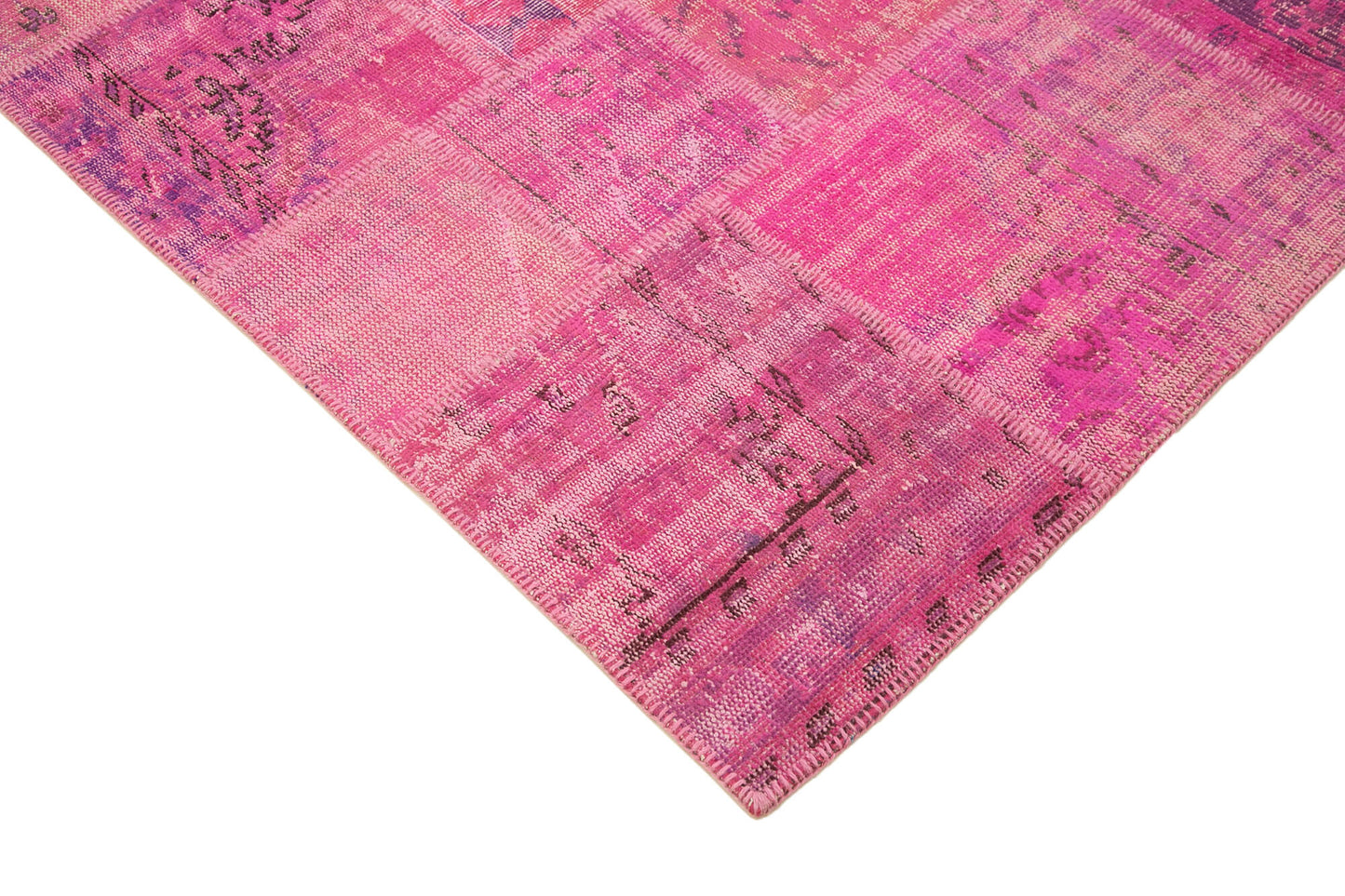 7x10 Pink Patchwork Rug - 31358