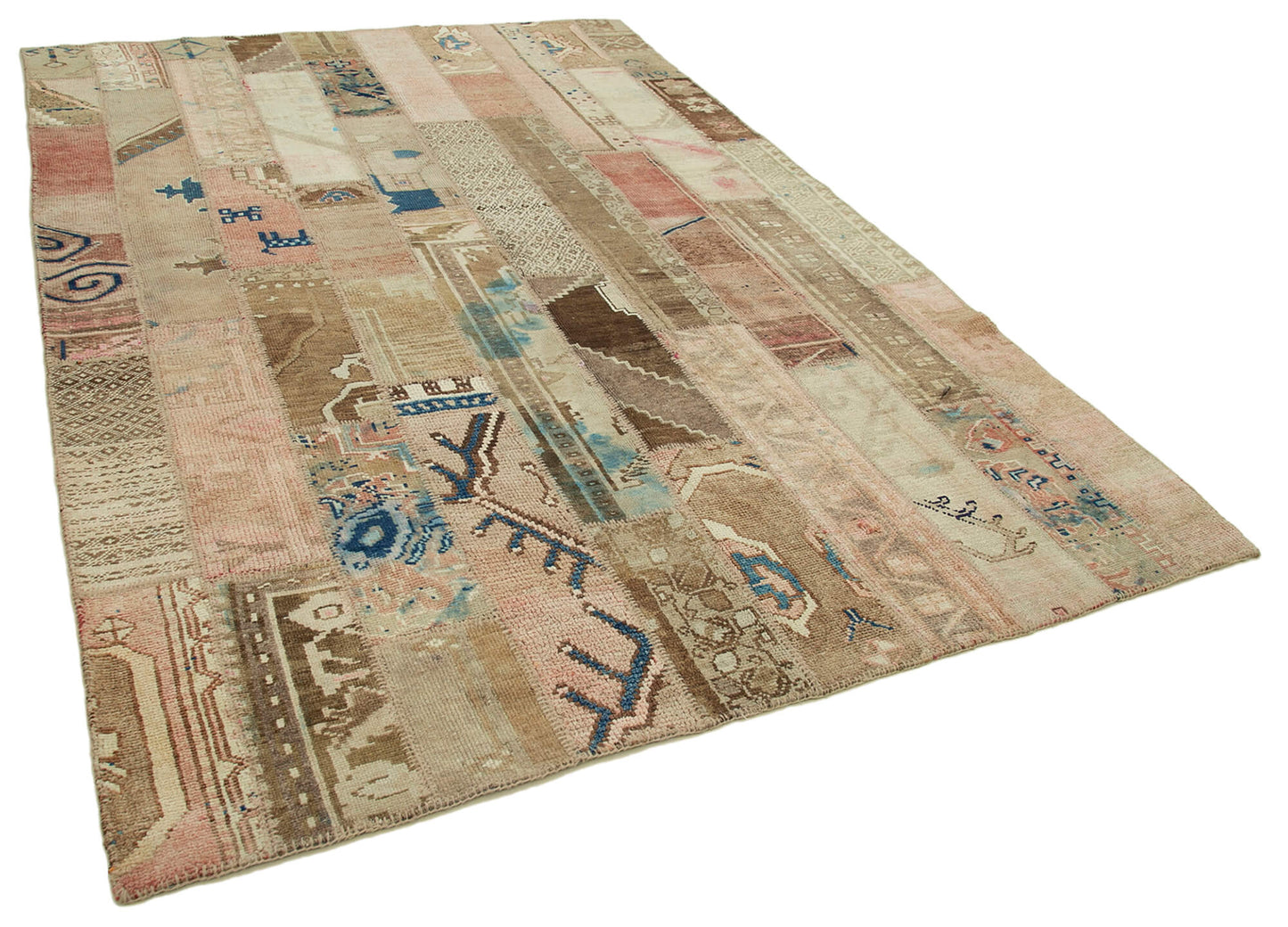 7x10 Beige Patchwork Rug - 31392