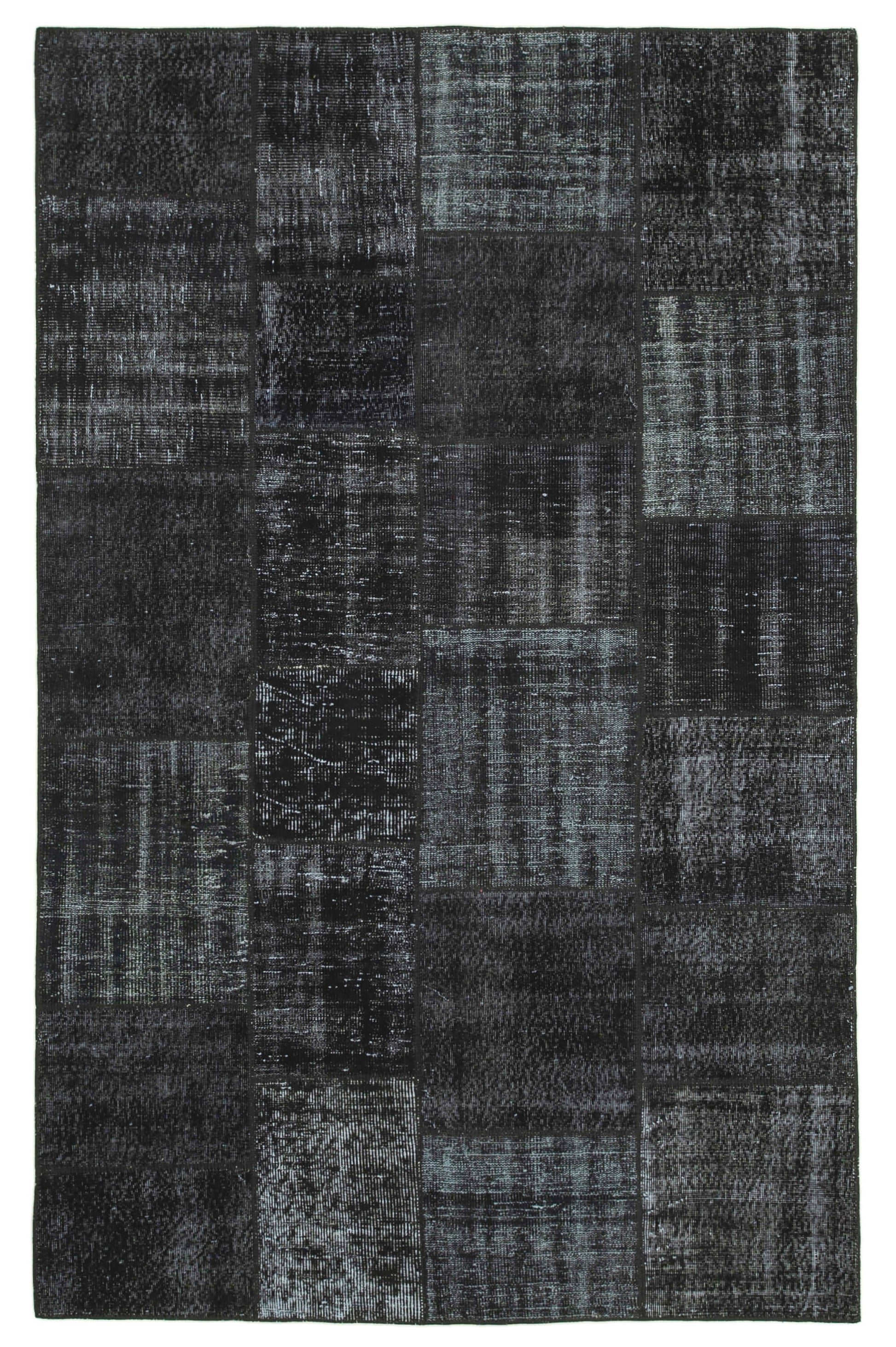 6x10 Black Patchwork Rug - 31395