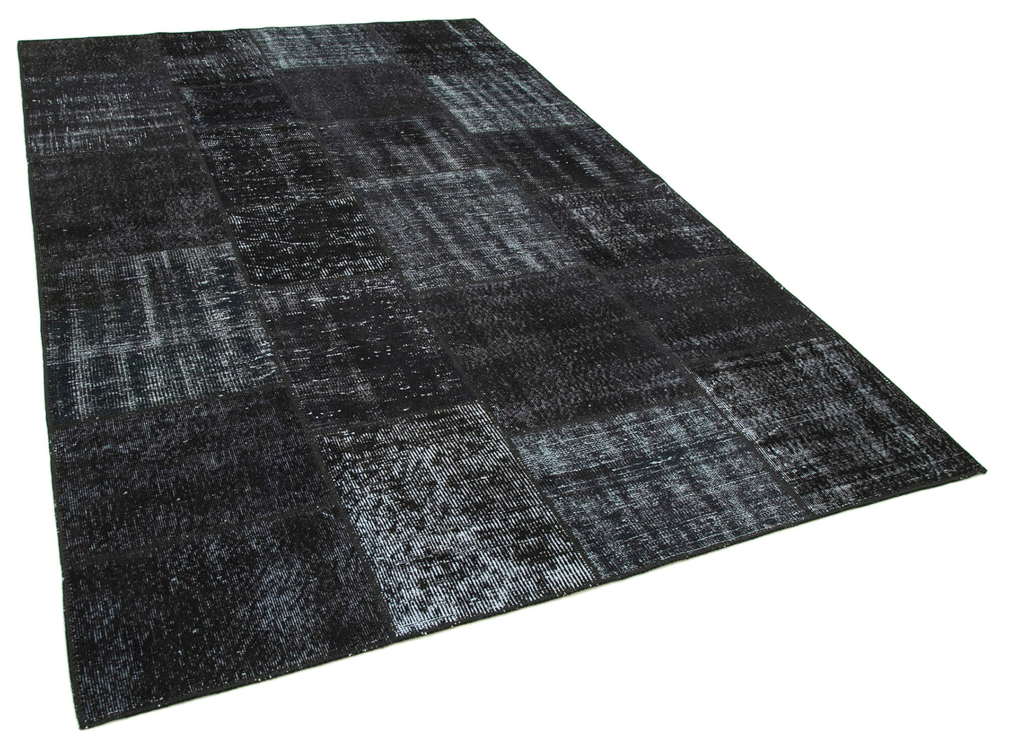 6x10 Black Patchwork Rug - 31395