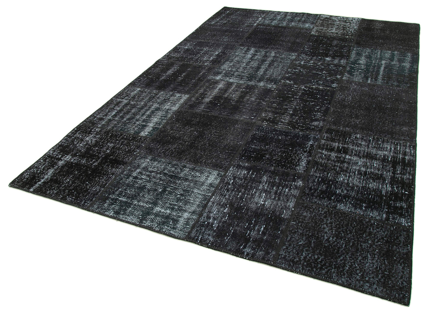 6x10 Black Patchwork Rug - 31395