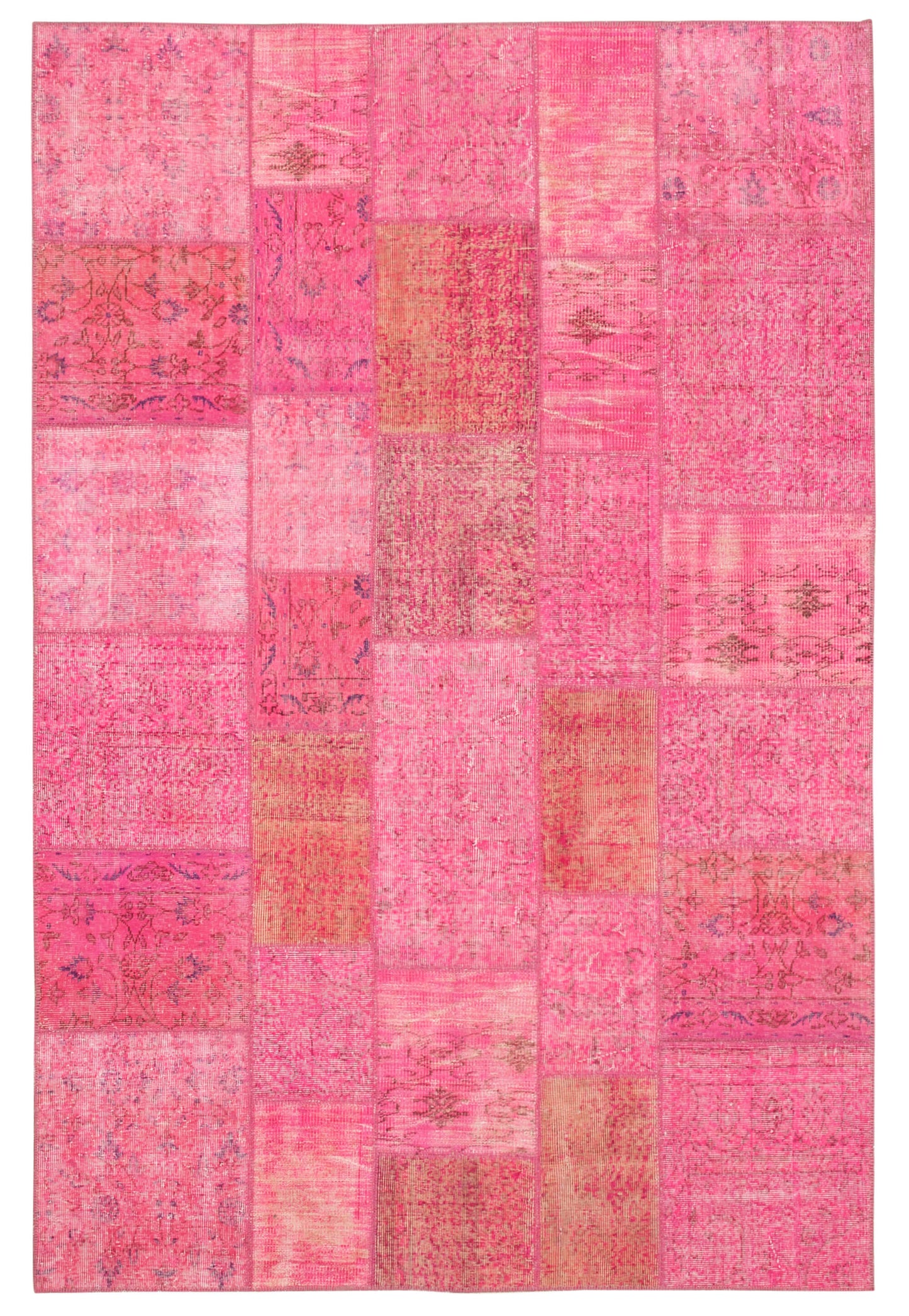 7x10 Pink Patchwork Rug - 31408