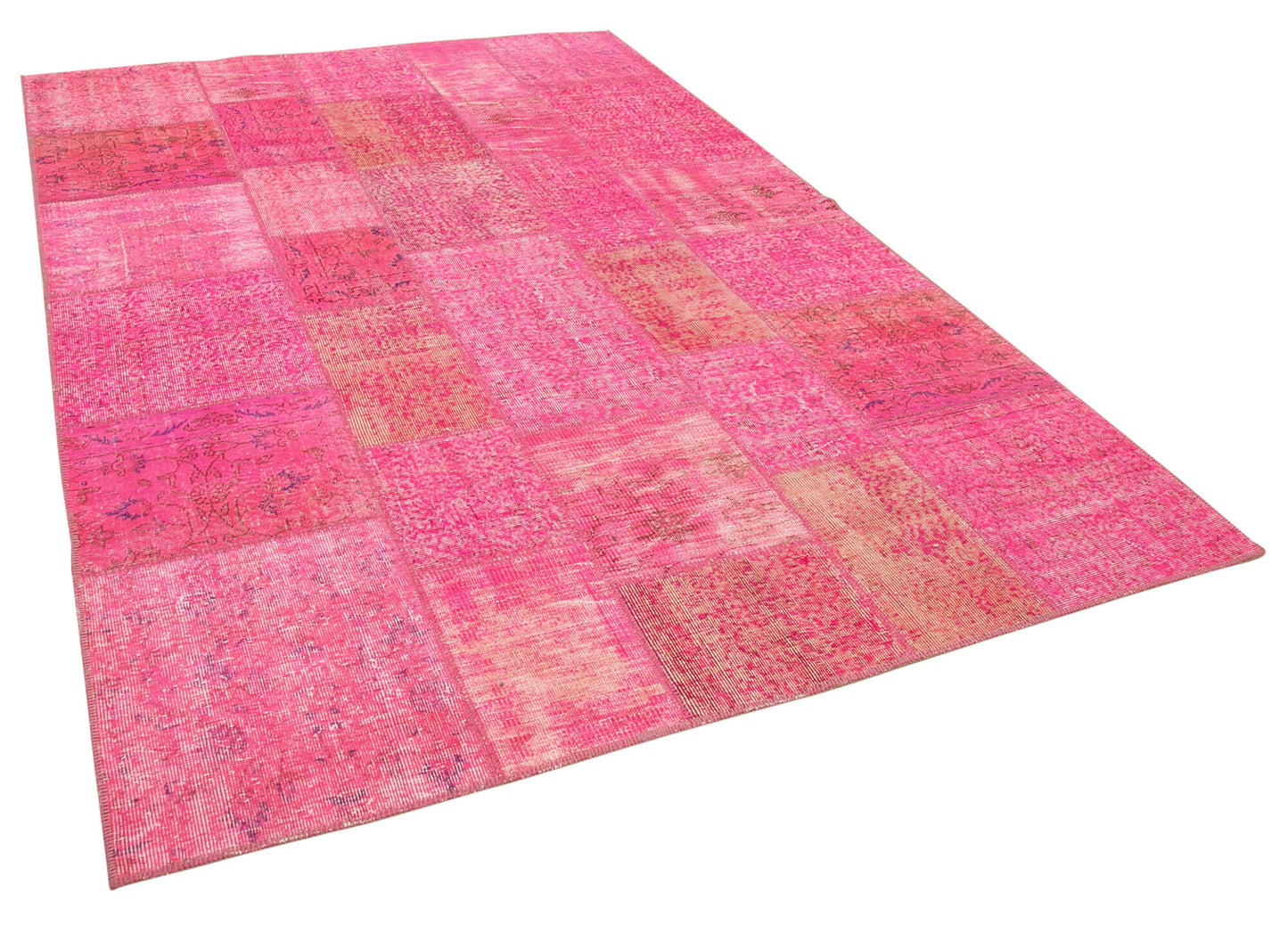 7x10 Pink Patchwork Rug - 31408