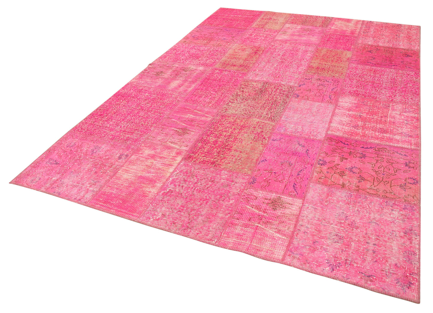 7x10 Pink Patchwork Rug - 31408