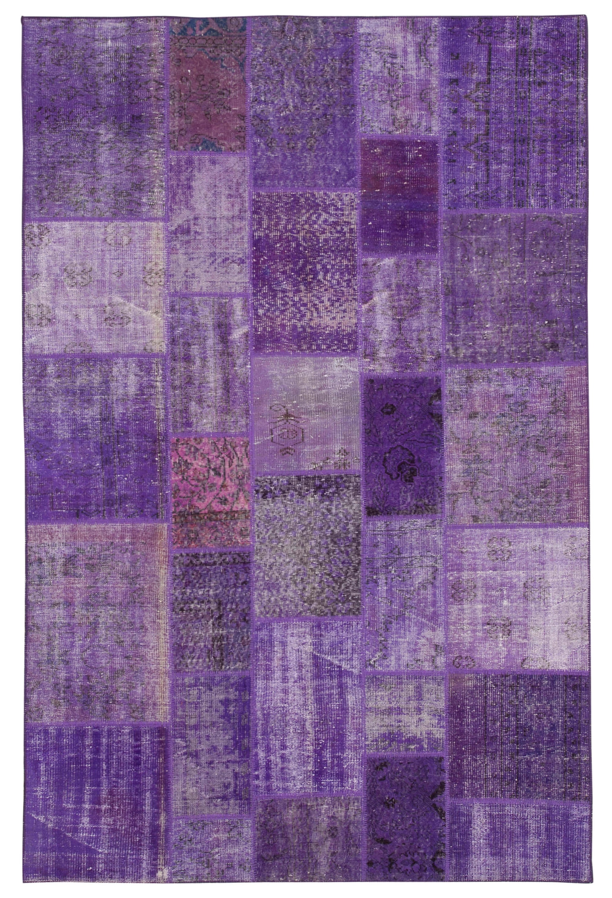 6x10 Purple Patchwork Rug - 31420