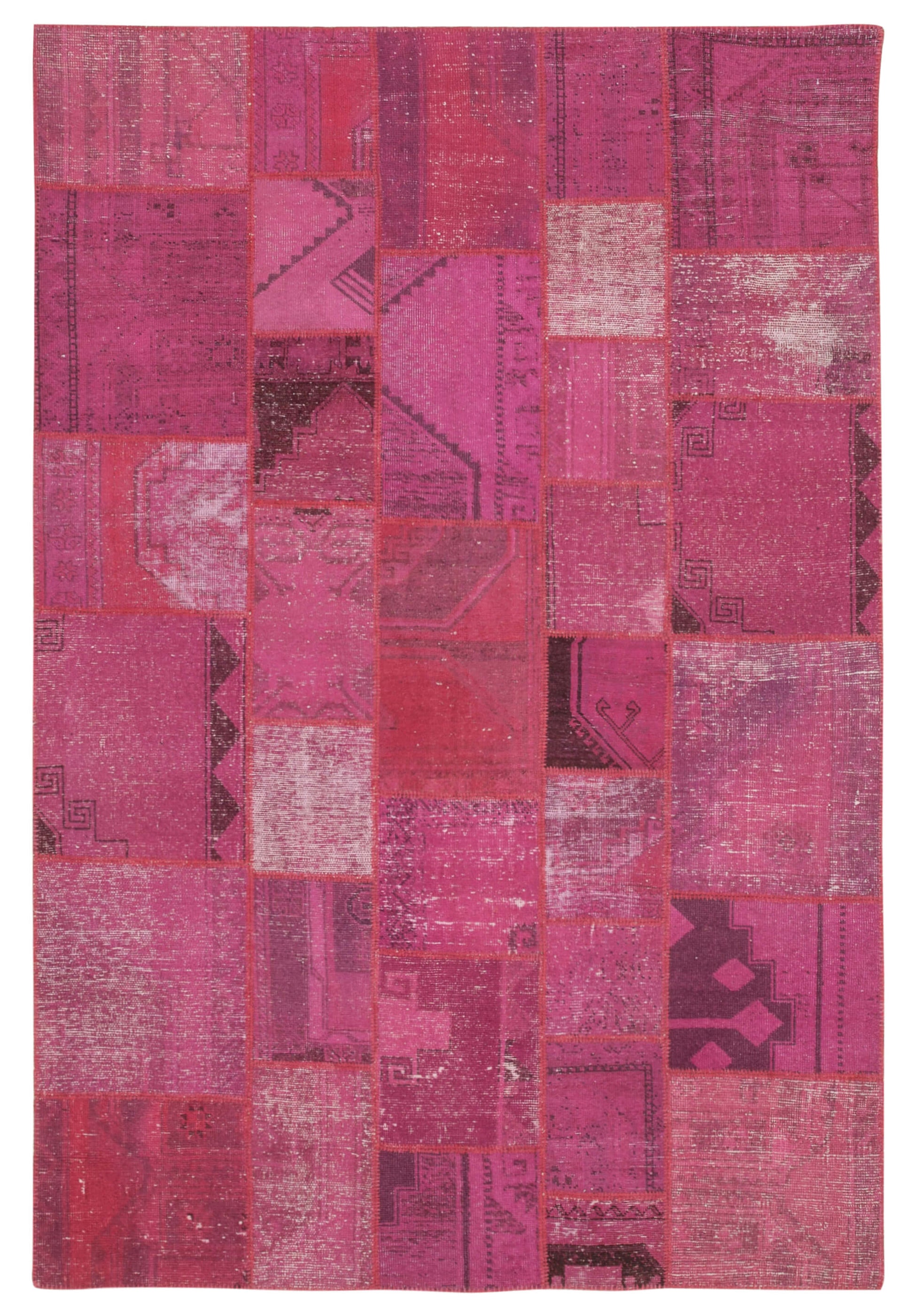 7x10 Pink Patchwork Rug - 31424