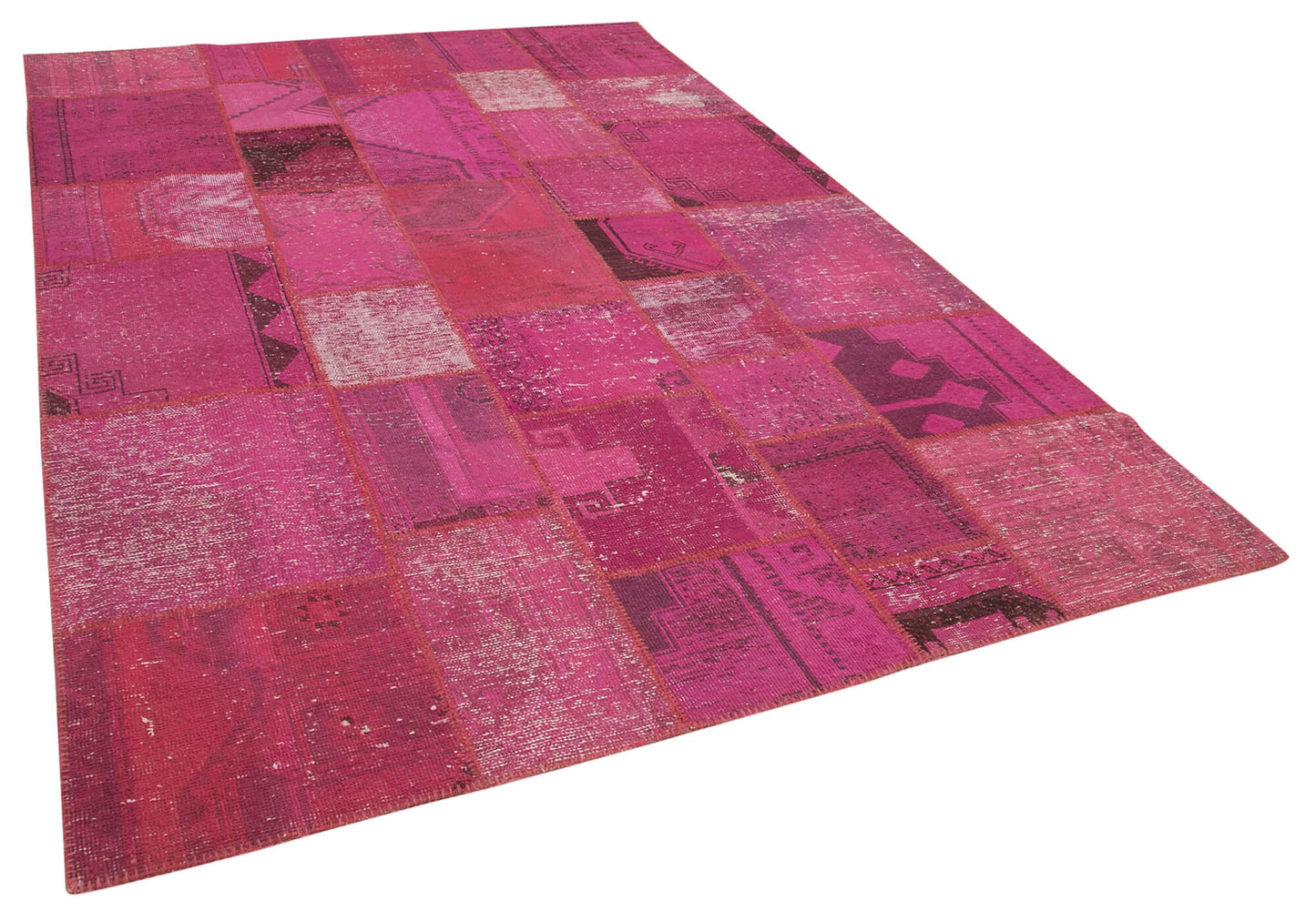 7x10 Pink Patchwork Rug - 31424