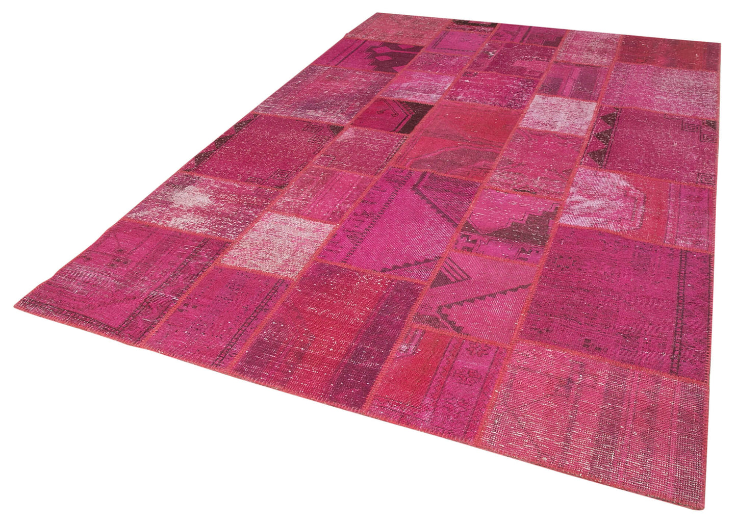 7x10 Pink Patchwork Rug - 31424