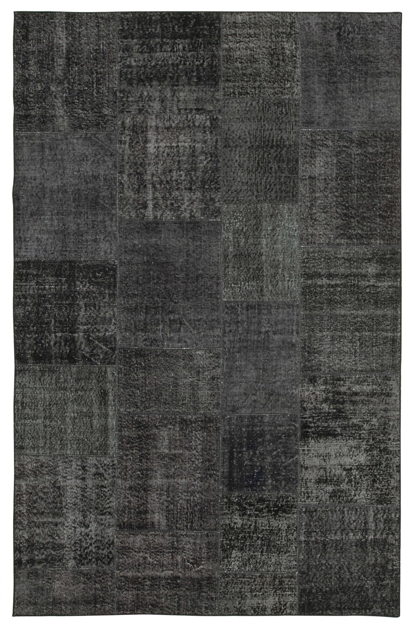 6x10 Black Patchwork Rug - 31438