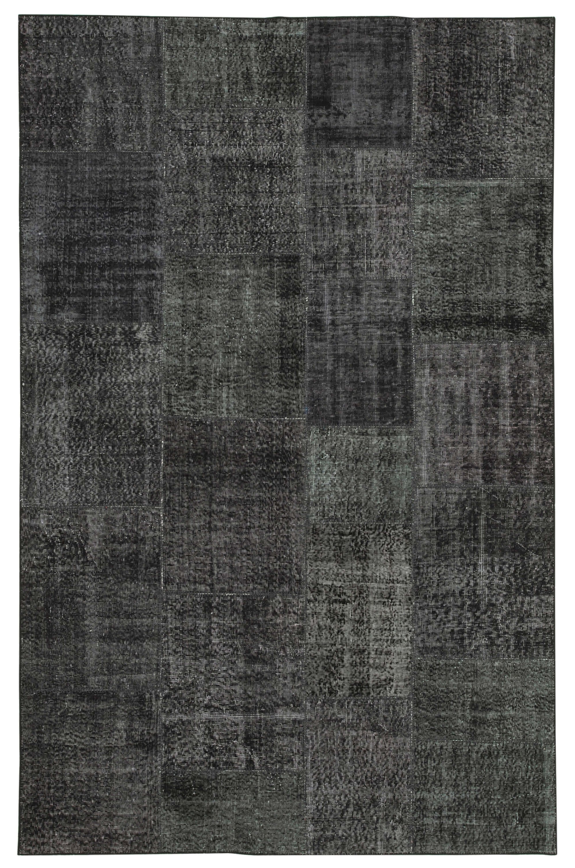 6x10 Black Patchwork Rug - 31446