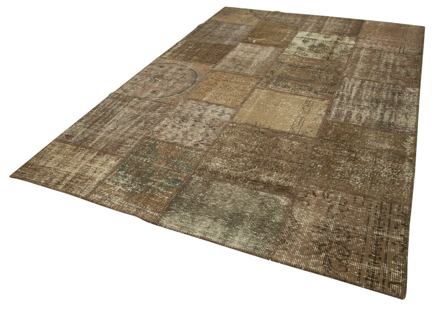 6x10 Brown Patchwork Rug - 31448