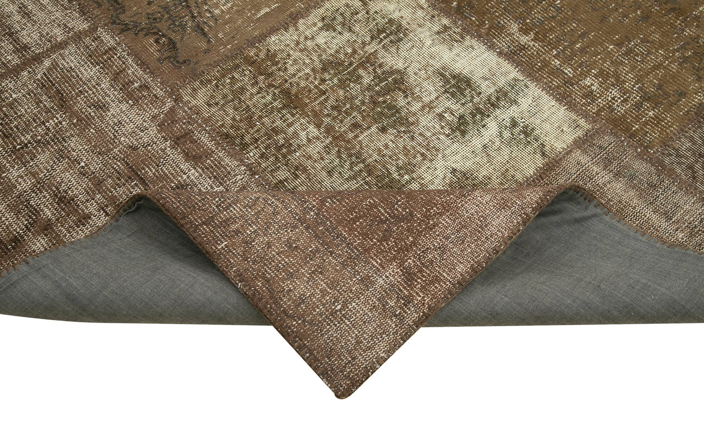 6x10 Brown Patchwork Rug - 31448