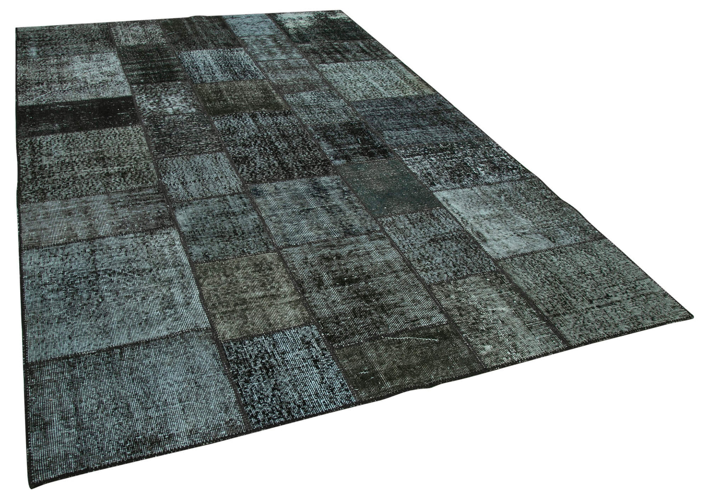 7x10 Black Patchwork Rug - 31456