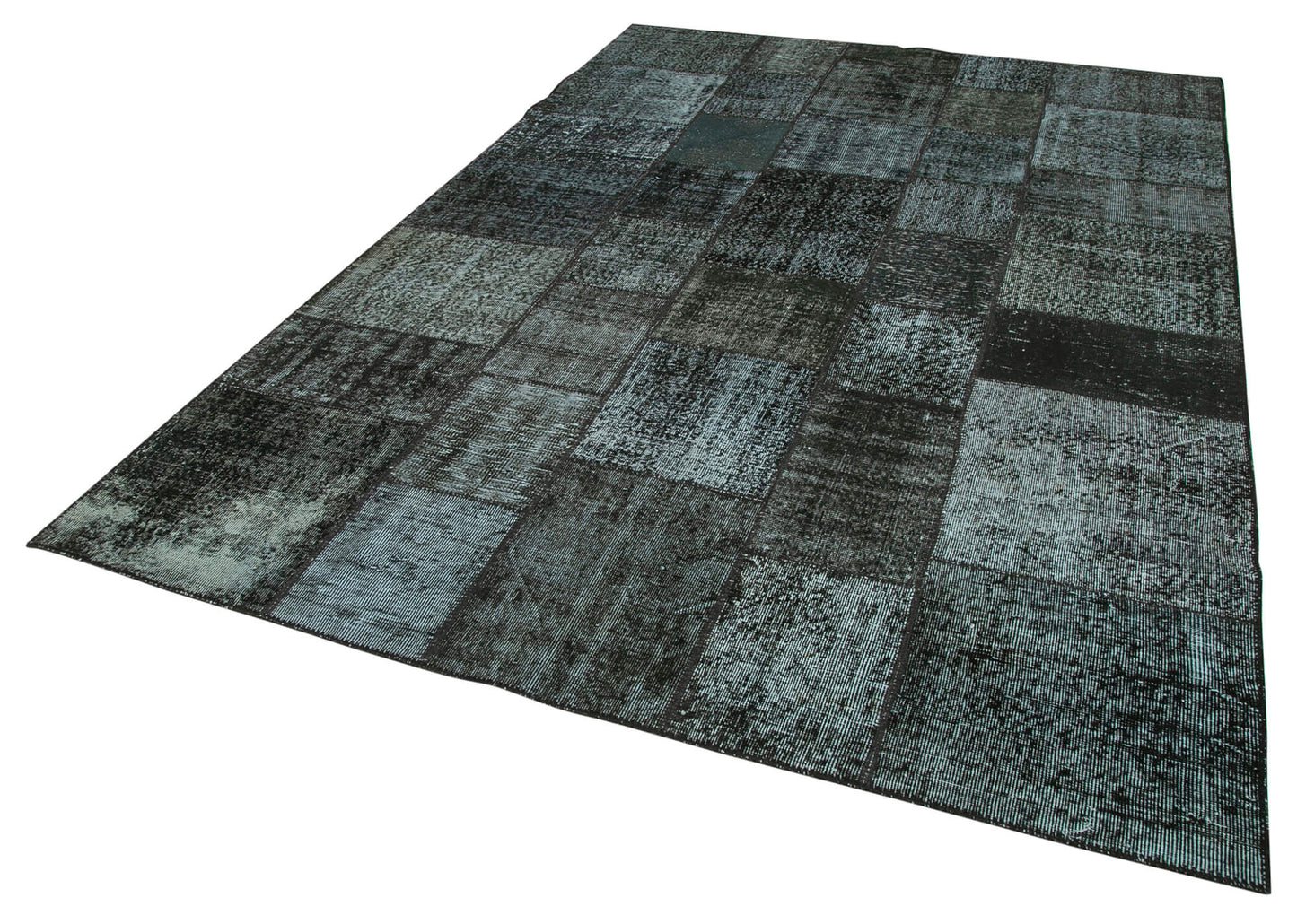 7x10 Black Patchwork Rug - 31456