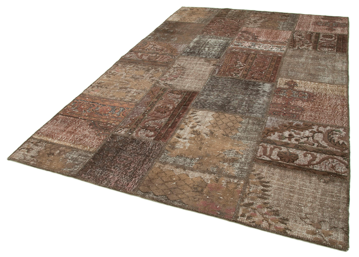 6x10 Brown Patchwork Rug - 31460