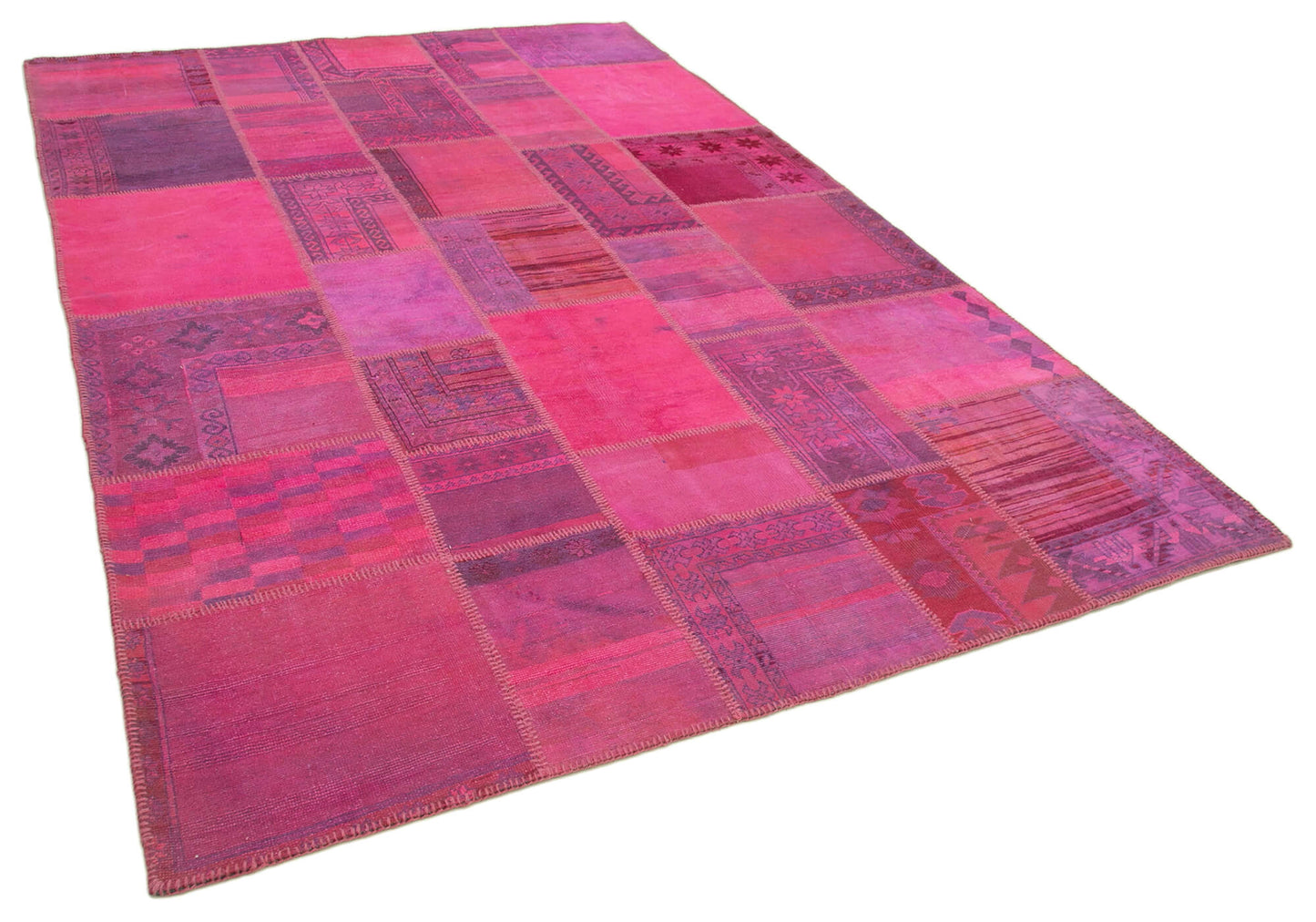 7x10 Pink Patchwork Rug - 31462