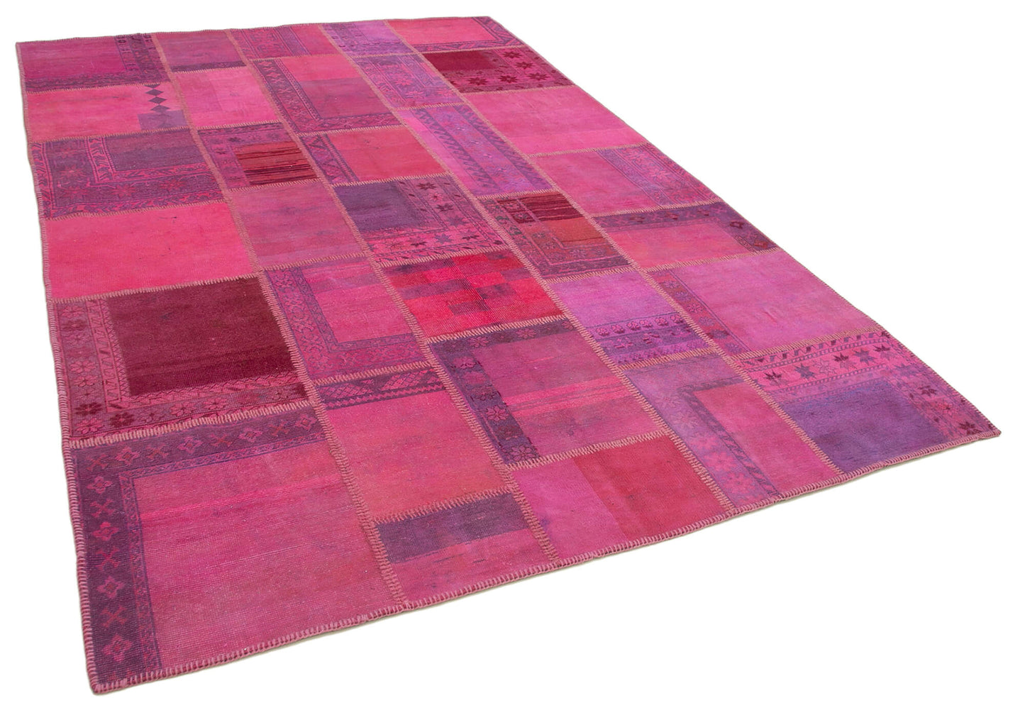 7x10 Pink Patchwork Rug - 31463