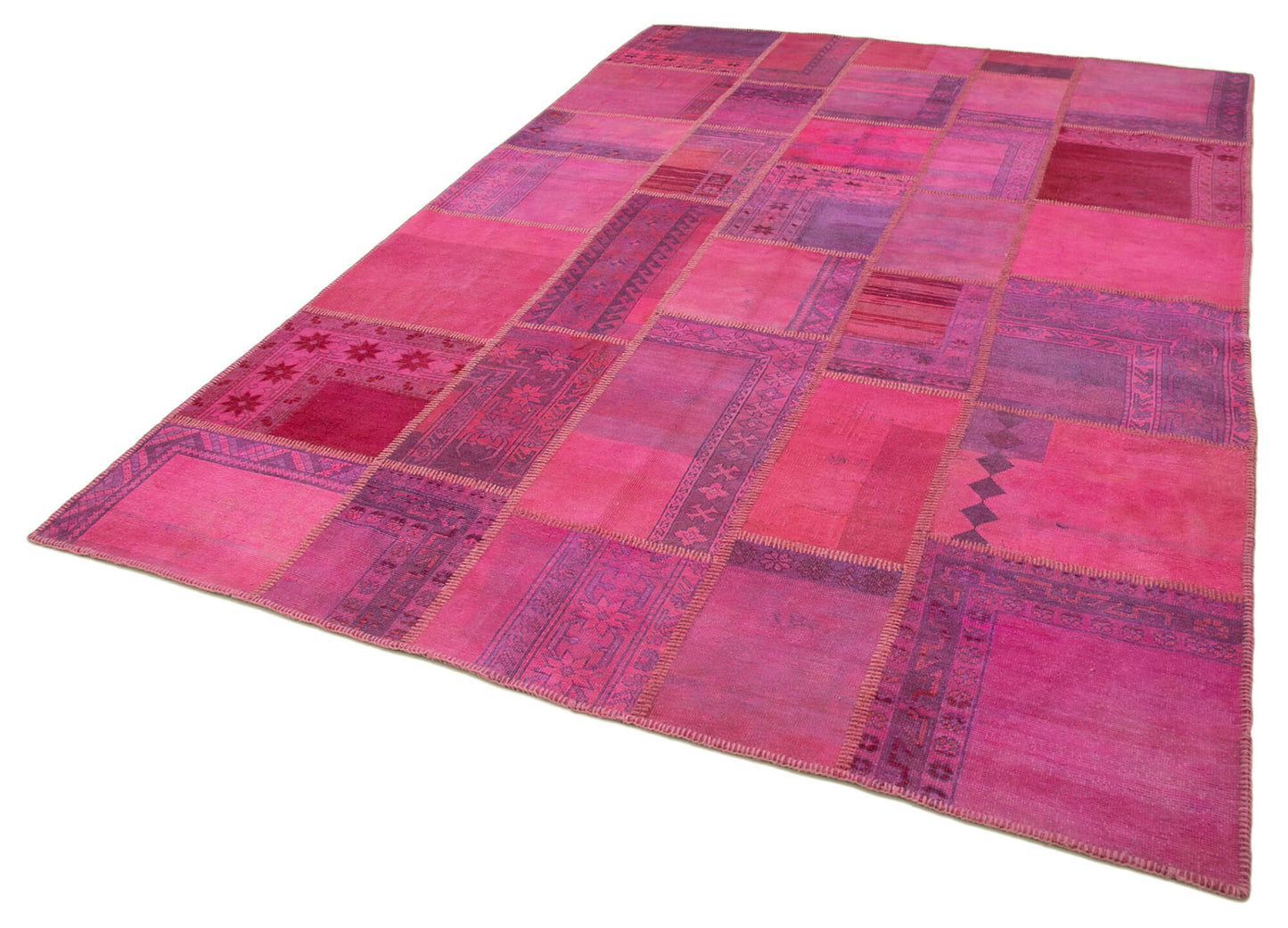 7x10 Pink Patchwork Rug - 31463