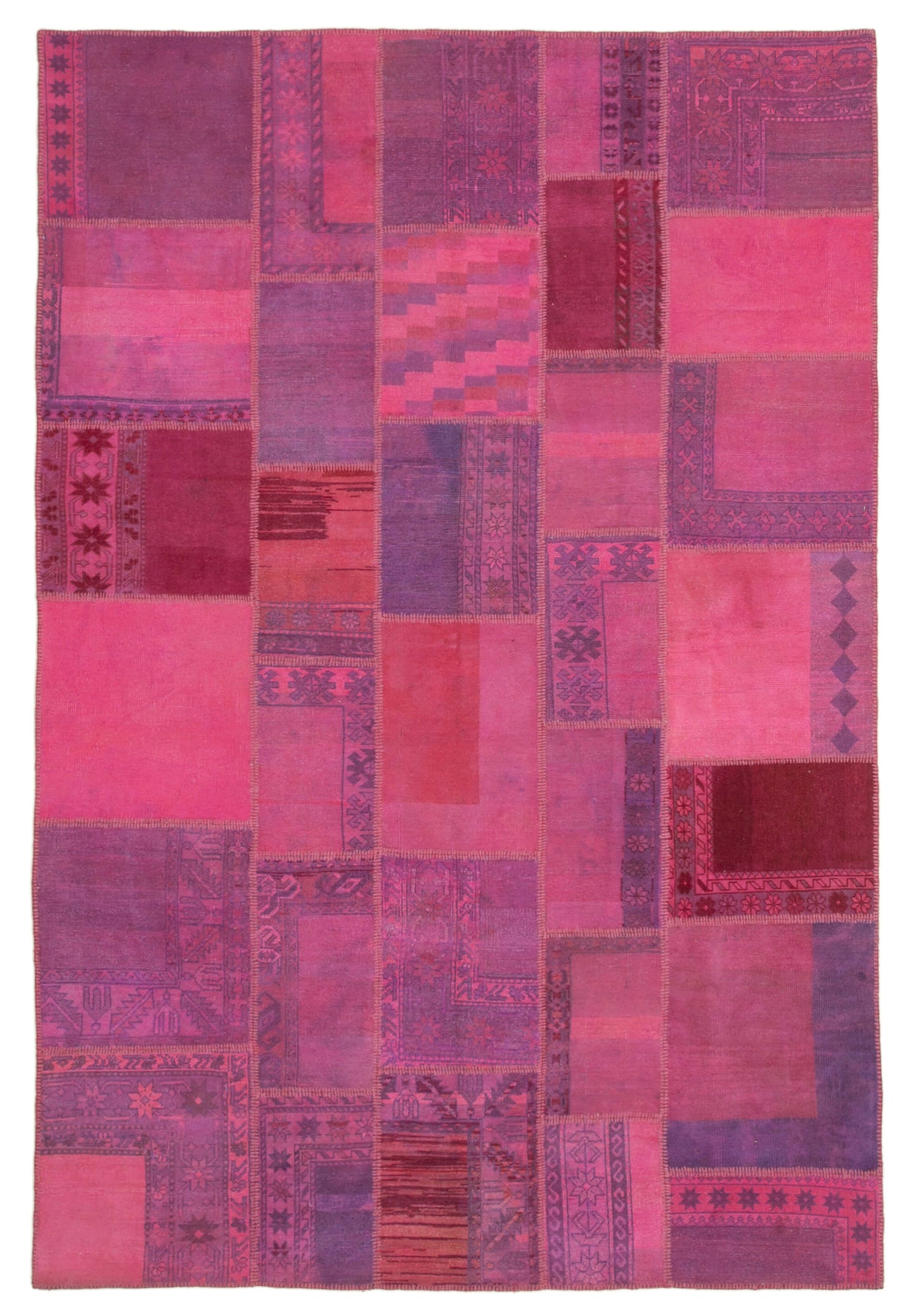 7x10 Pink Patchwork Rug - 31464