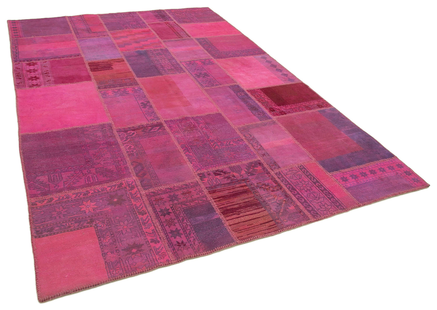 7x10 Pink Patchwork Rug - 31464