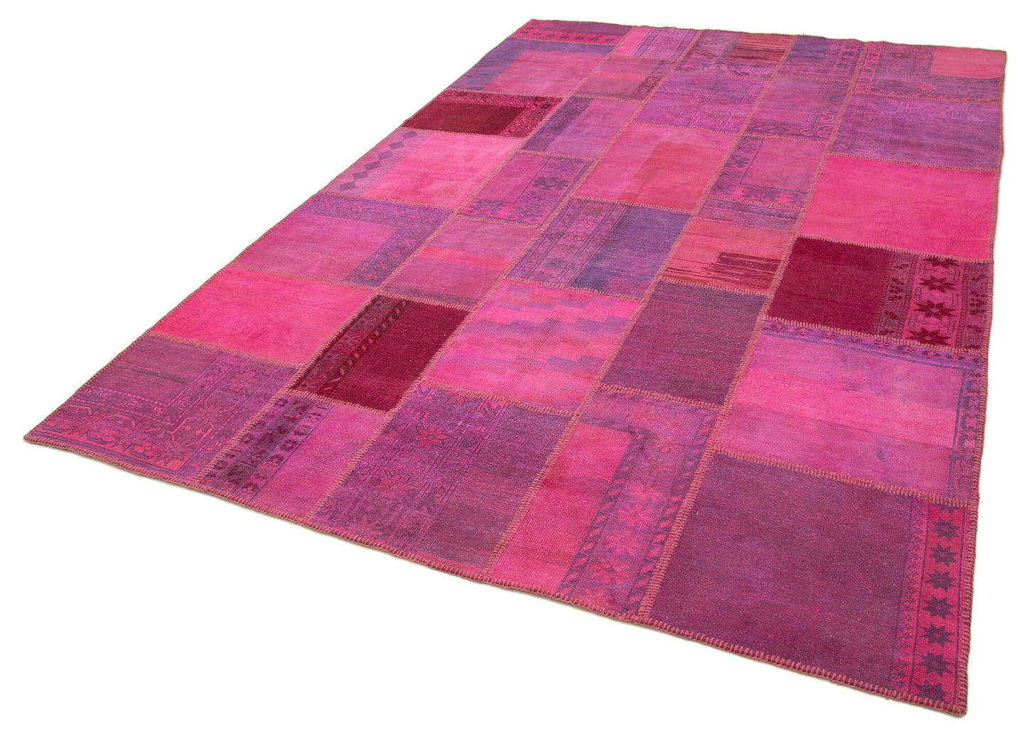 7x10 Pink Patchwork Rug - 31464