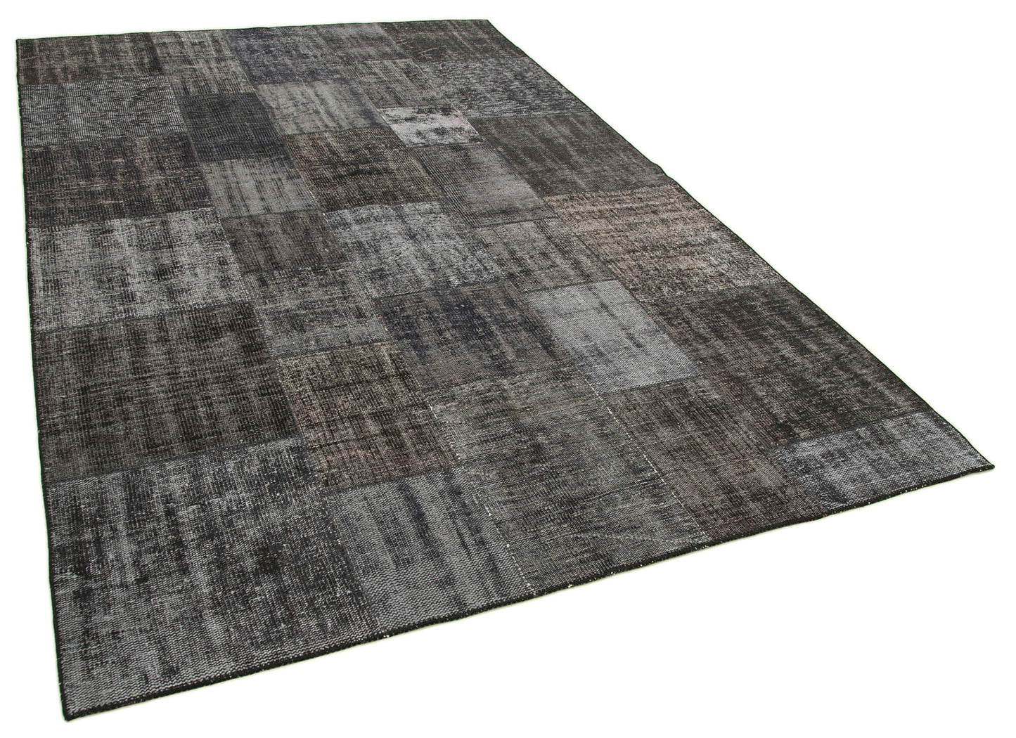 6x10 Black Patchwork Rug - 31475