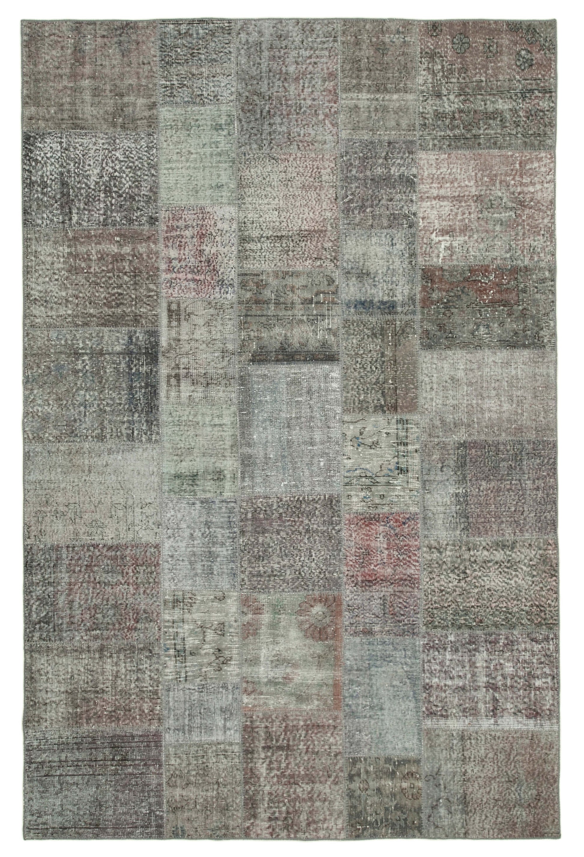 6x10 Grey Patchwork Rug - 31482