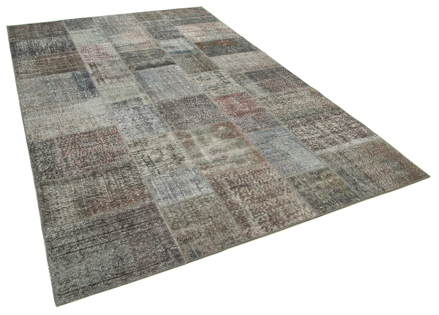 6x10 Grey Patchwork Rug - 31482