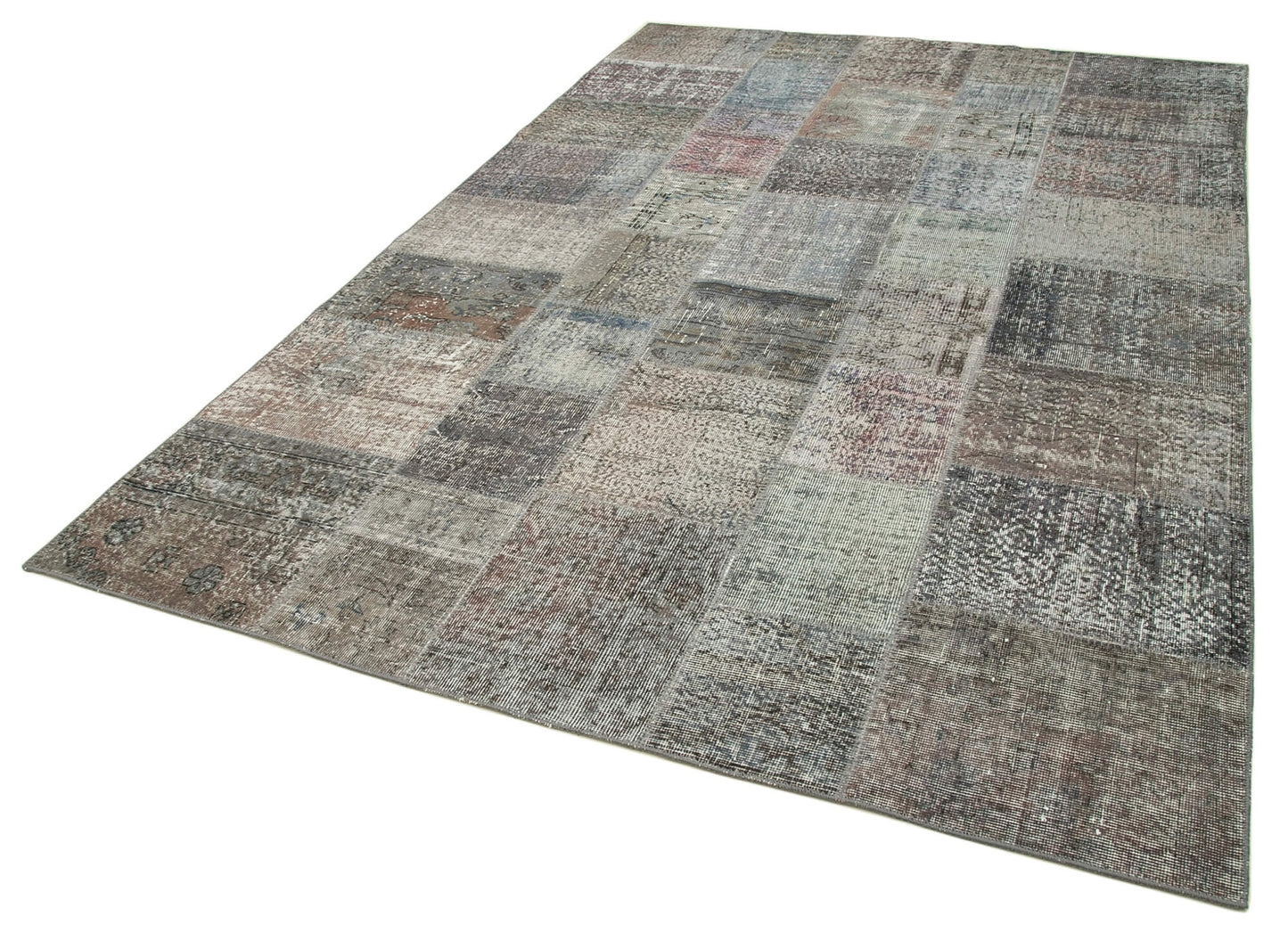 6x10 Grey Patchwork Rug - 31482