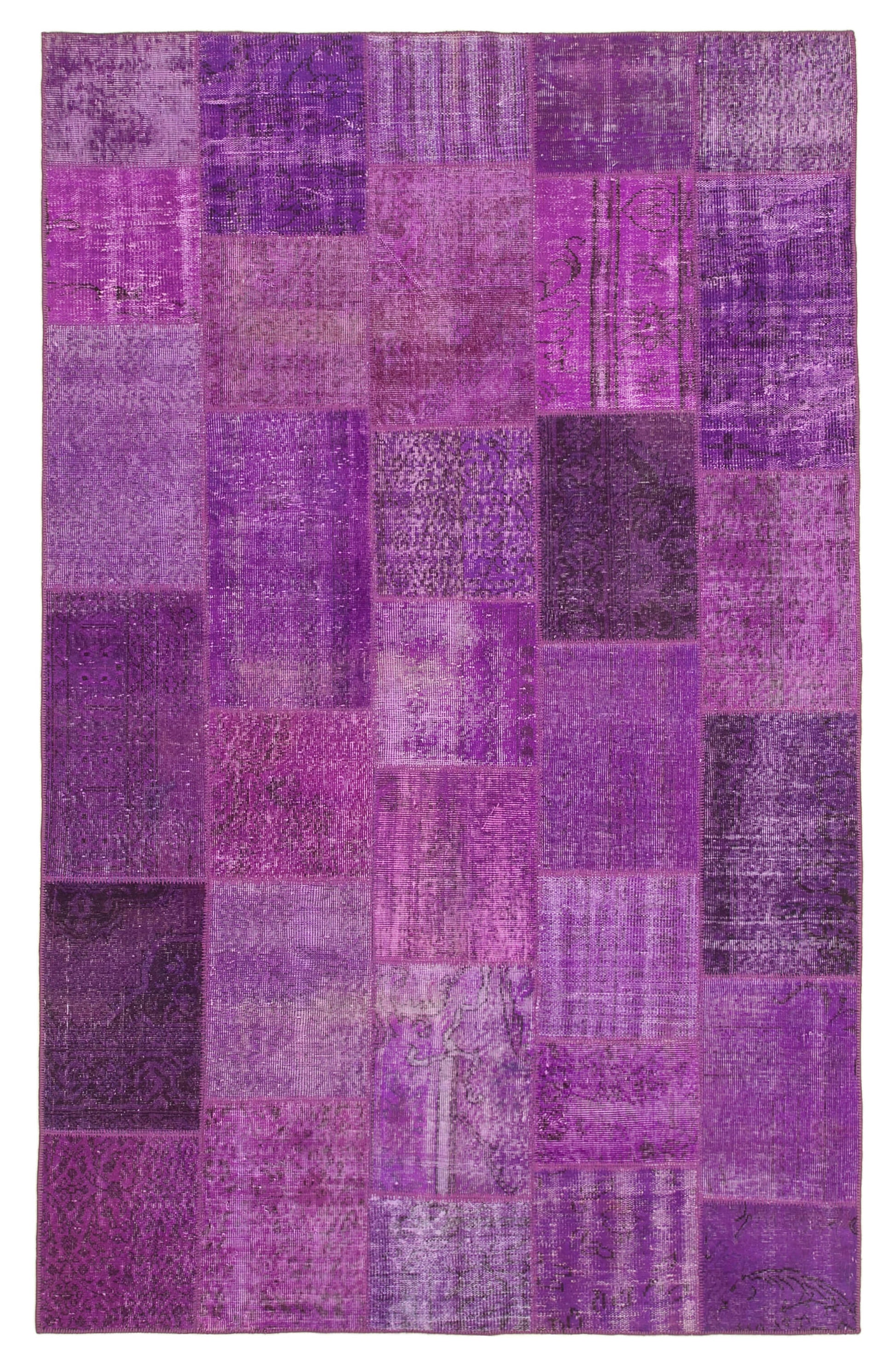 6x10 Purple Patchwork Rug - 31493