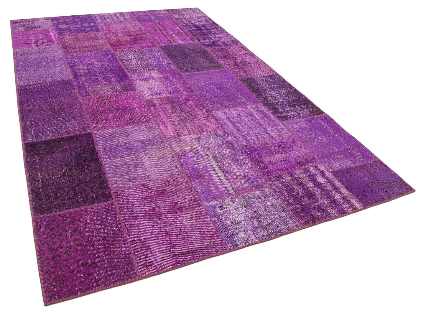 6x10 Purple Patchwork Rug - 31493