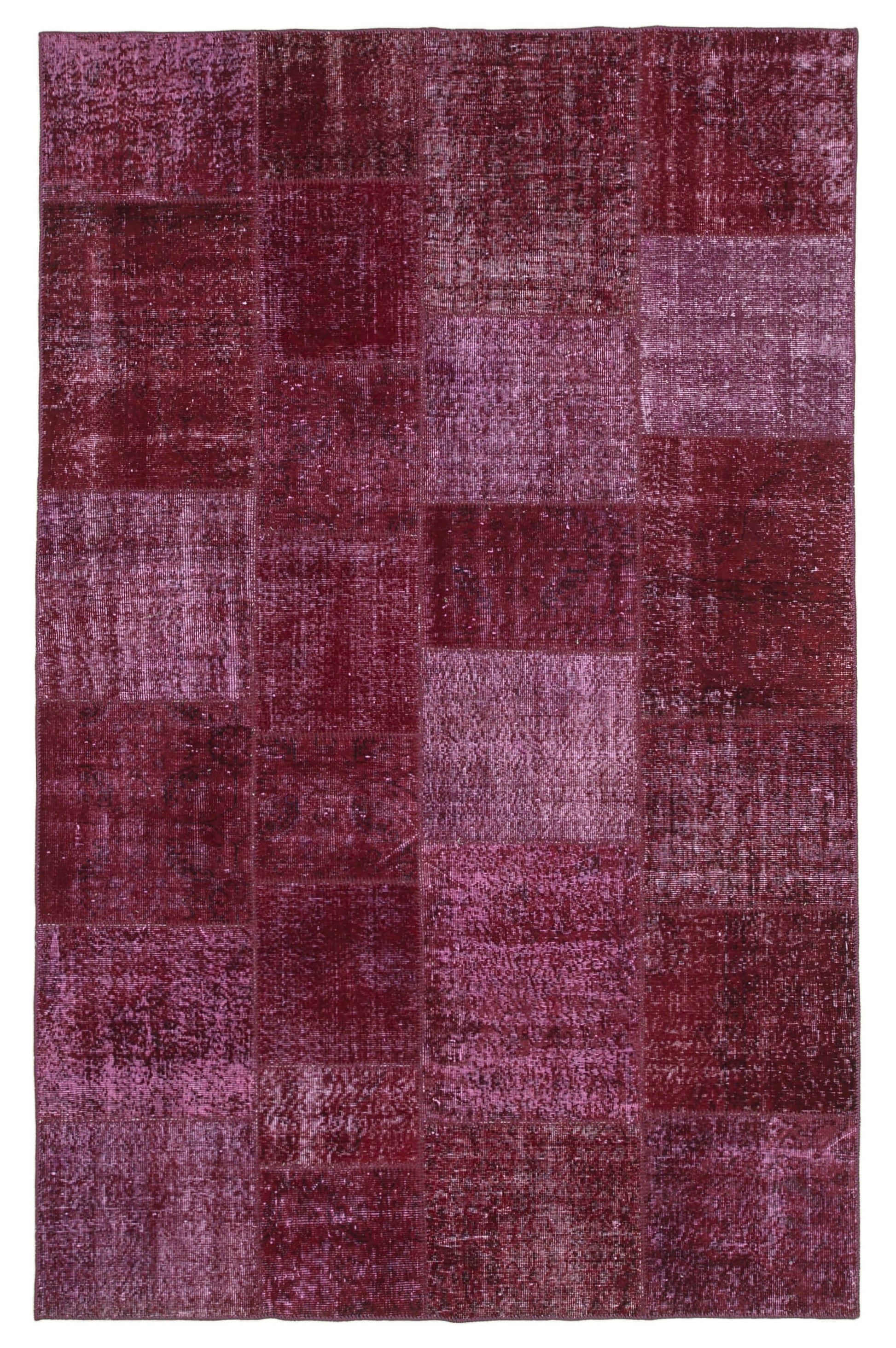 6x10 Red Patchwork Rug - 31494