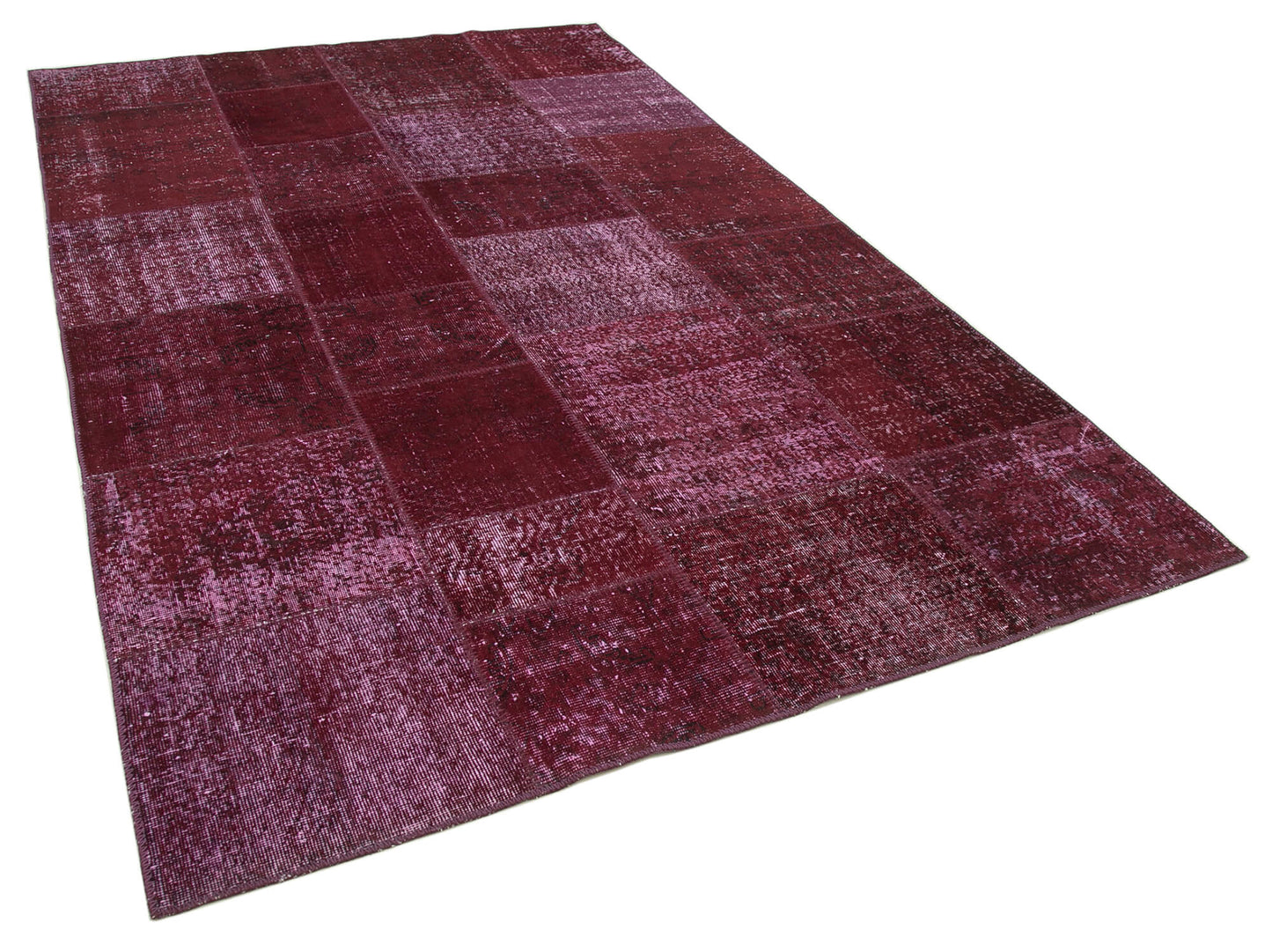 6x10 Red Patchwork Rug - 31494